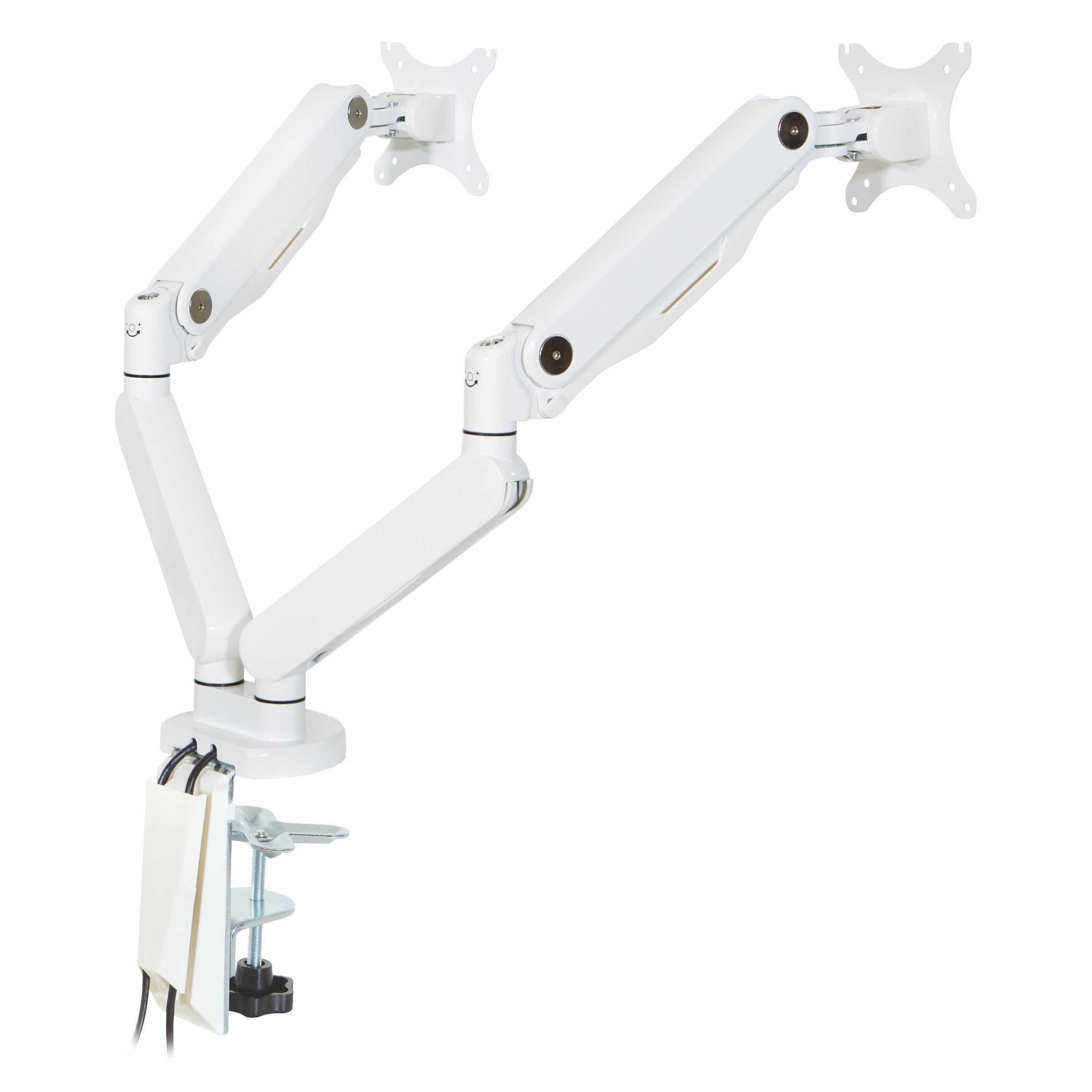 Double Monitor Arm 17"-30" - White