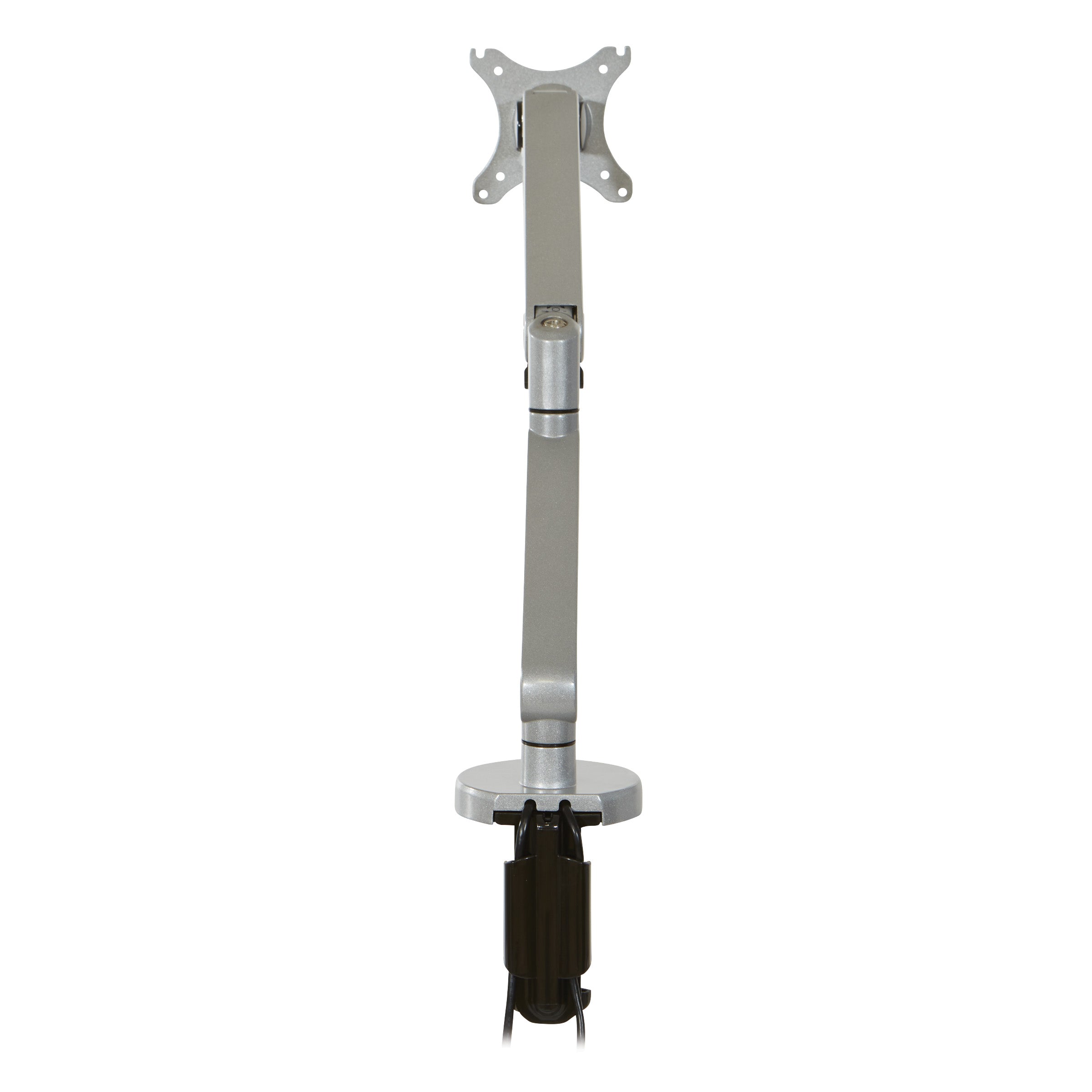 Single Monitor Arm with USB  - Silver