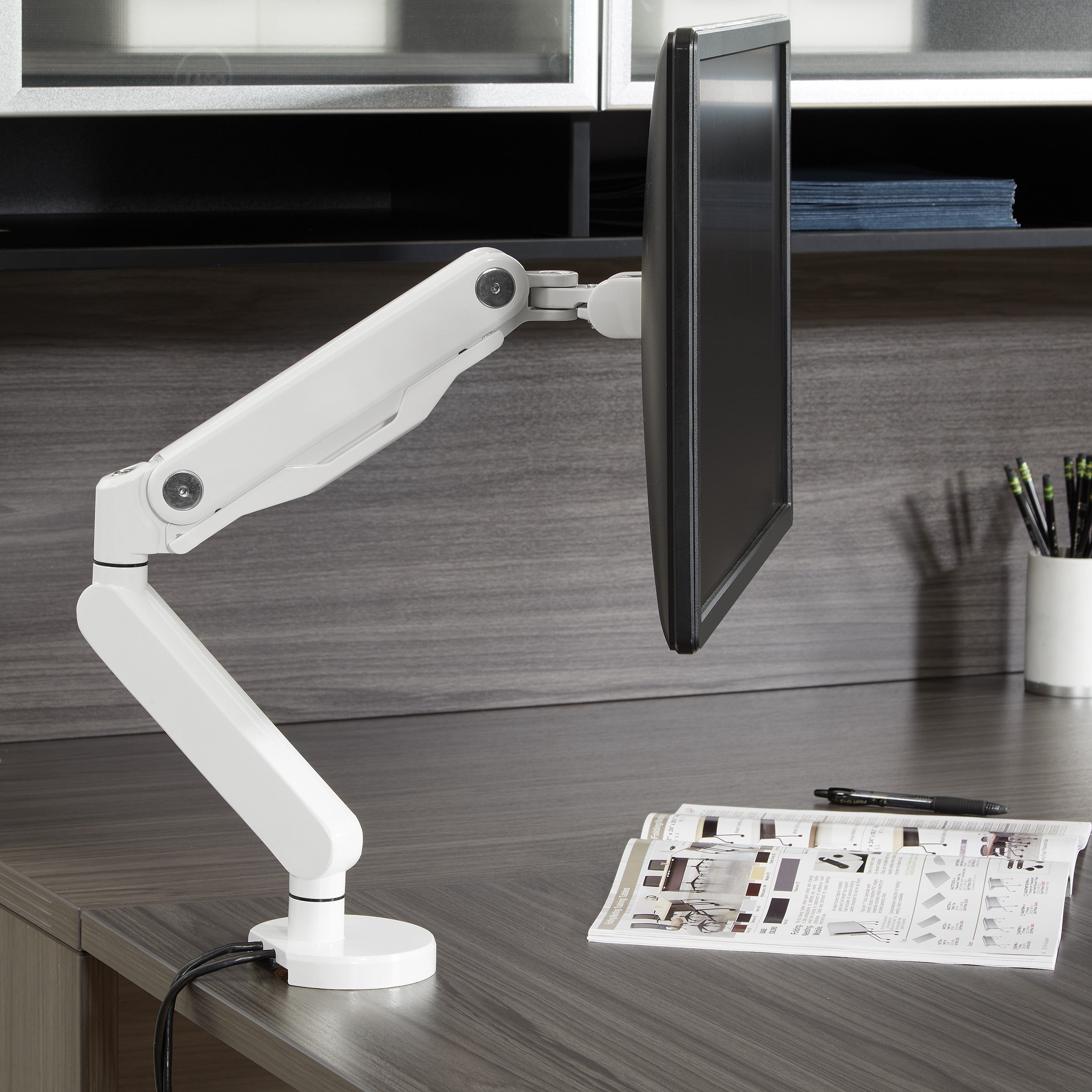Single Monitor Arm - White