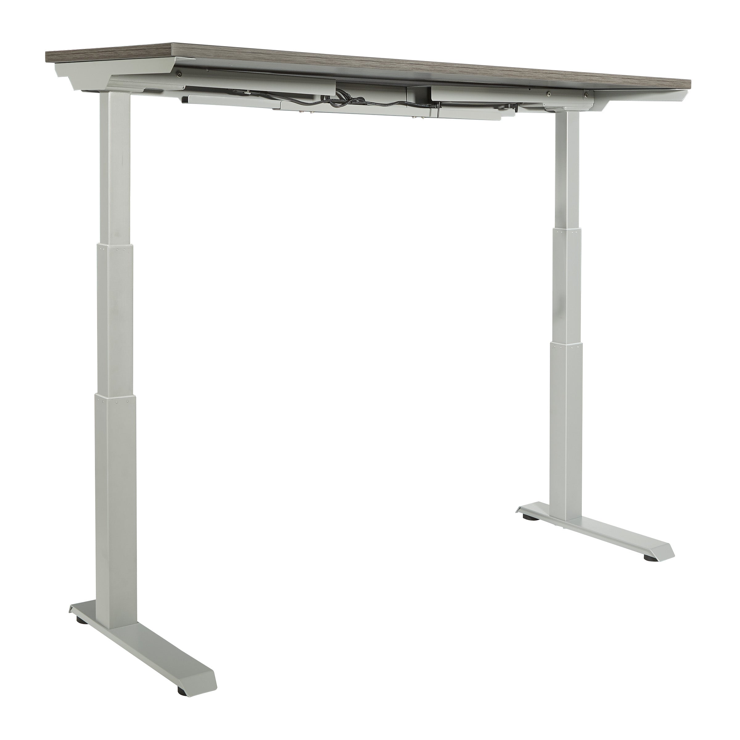 Ascend II 3 Stage 60" x 24" Electric Height Adjustable table - Slate Grey/Silver