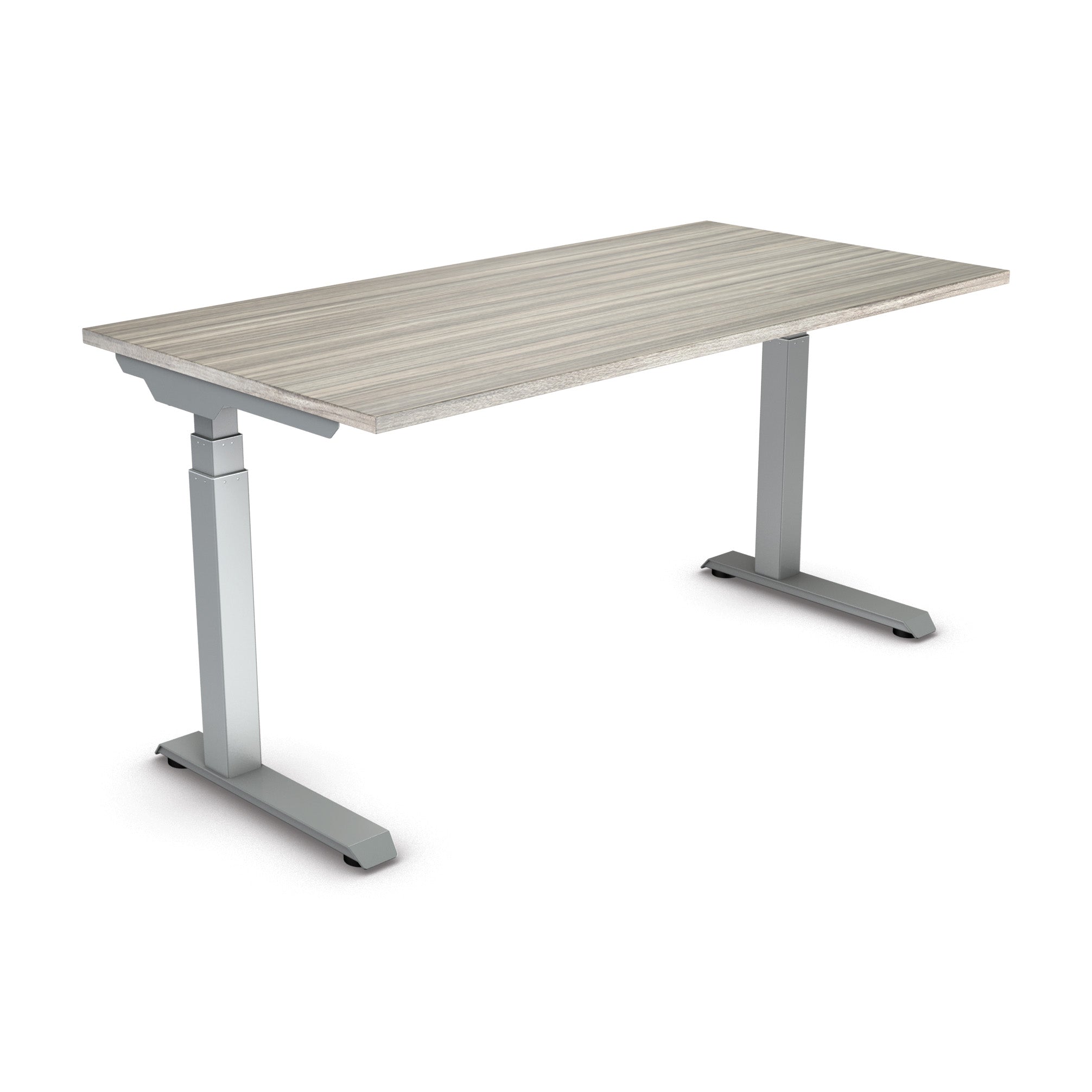 Ascend II 3 Stage 60" x 30" Electric Height Adjustable Table - Urban Walnut/Silver