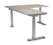 Ascend II 3 Stage 60" x 78" Electric Height Adjustable Table L-Shape - Urban Walnut/Silver