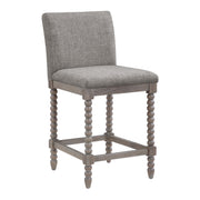 Abbott 26" Spindle Stool - Dove / Brushed Grey
