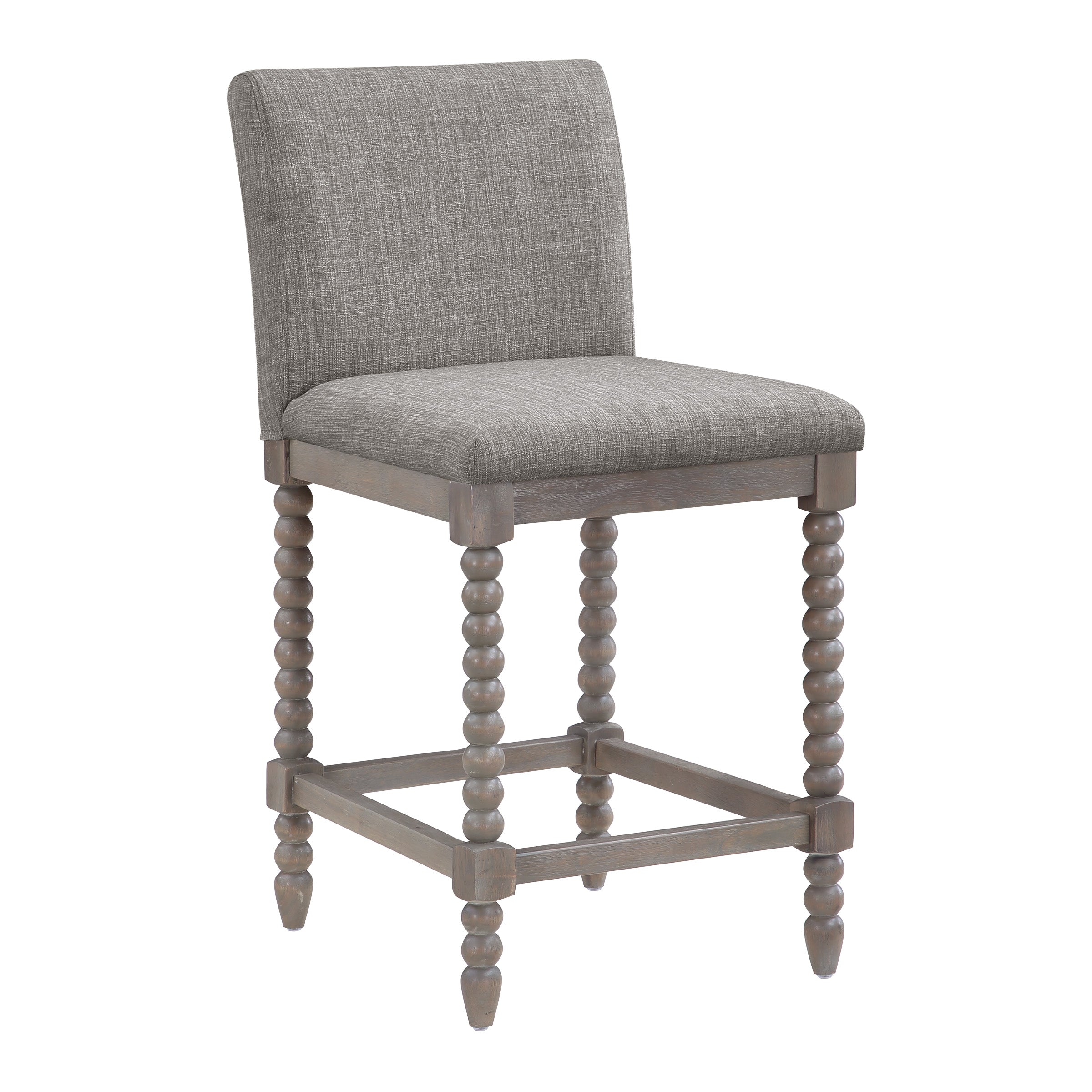 Abbott 26" Spindle Stool - Dove / Brushed Grey