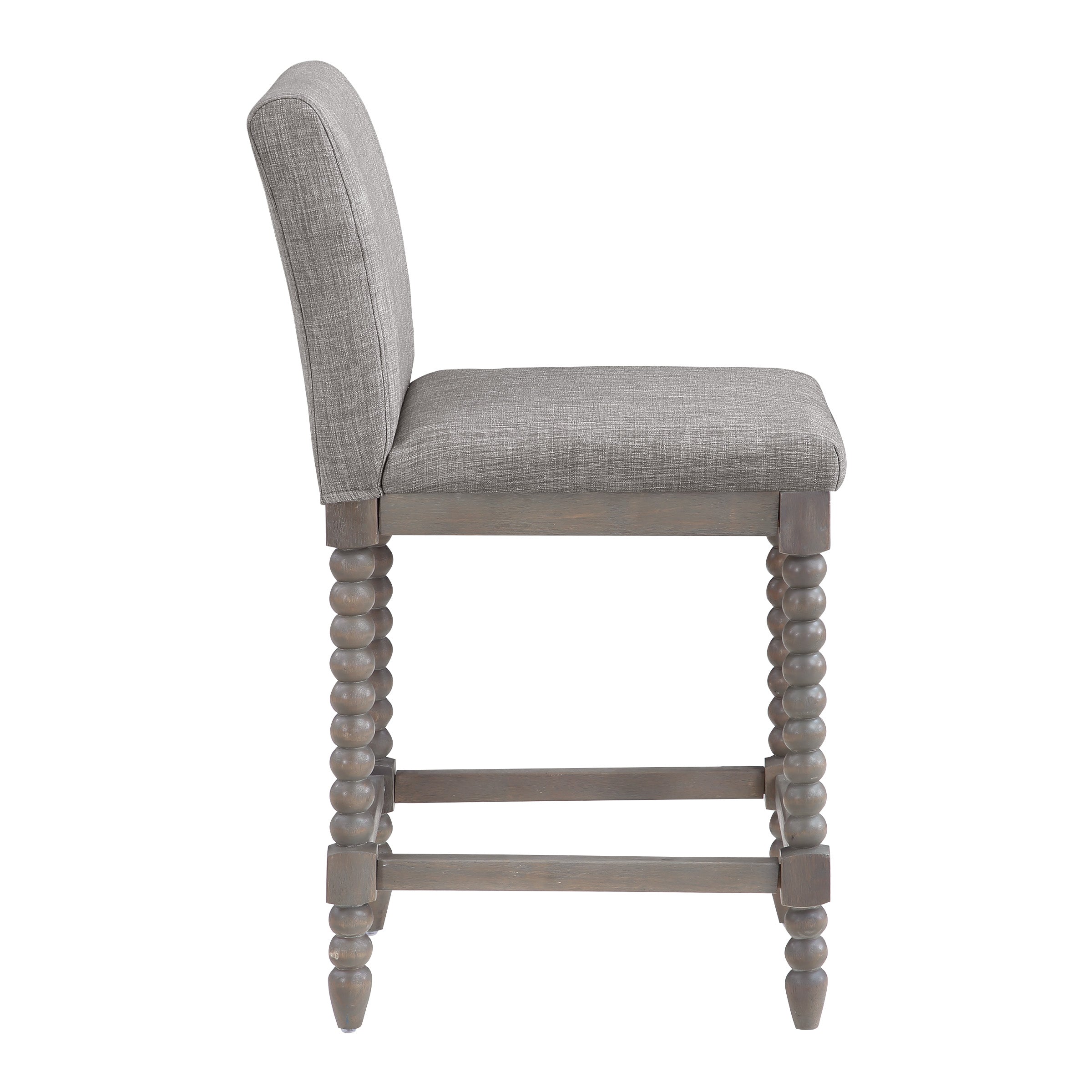 Abbott 26" Spindle Stool - Dove / Brushed Grey