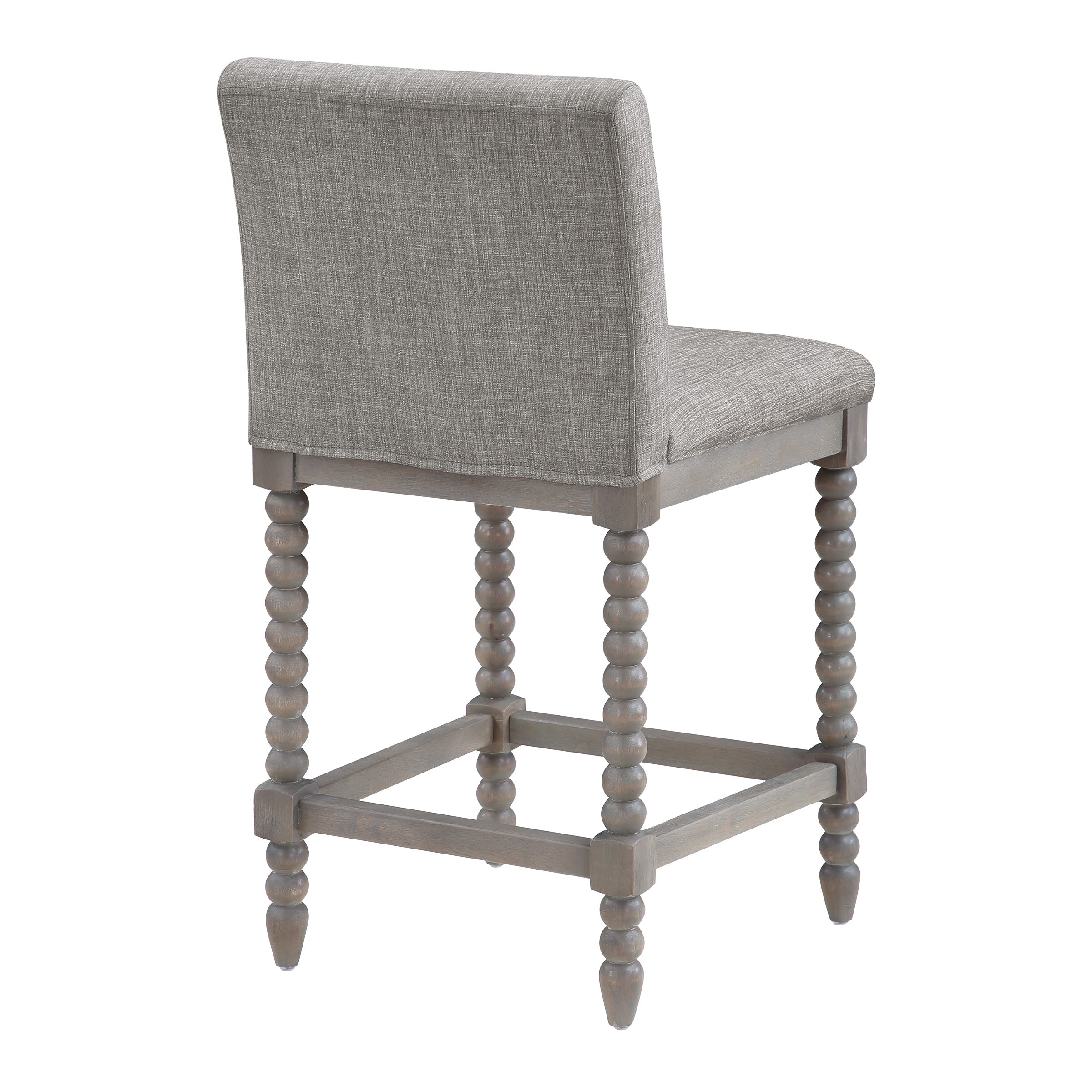 Abbott 26" Spindle Stool - Dove / Brushed Grey