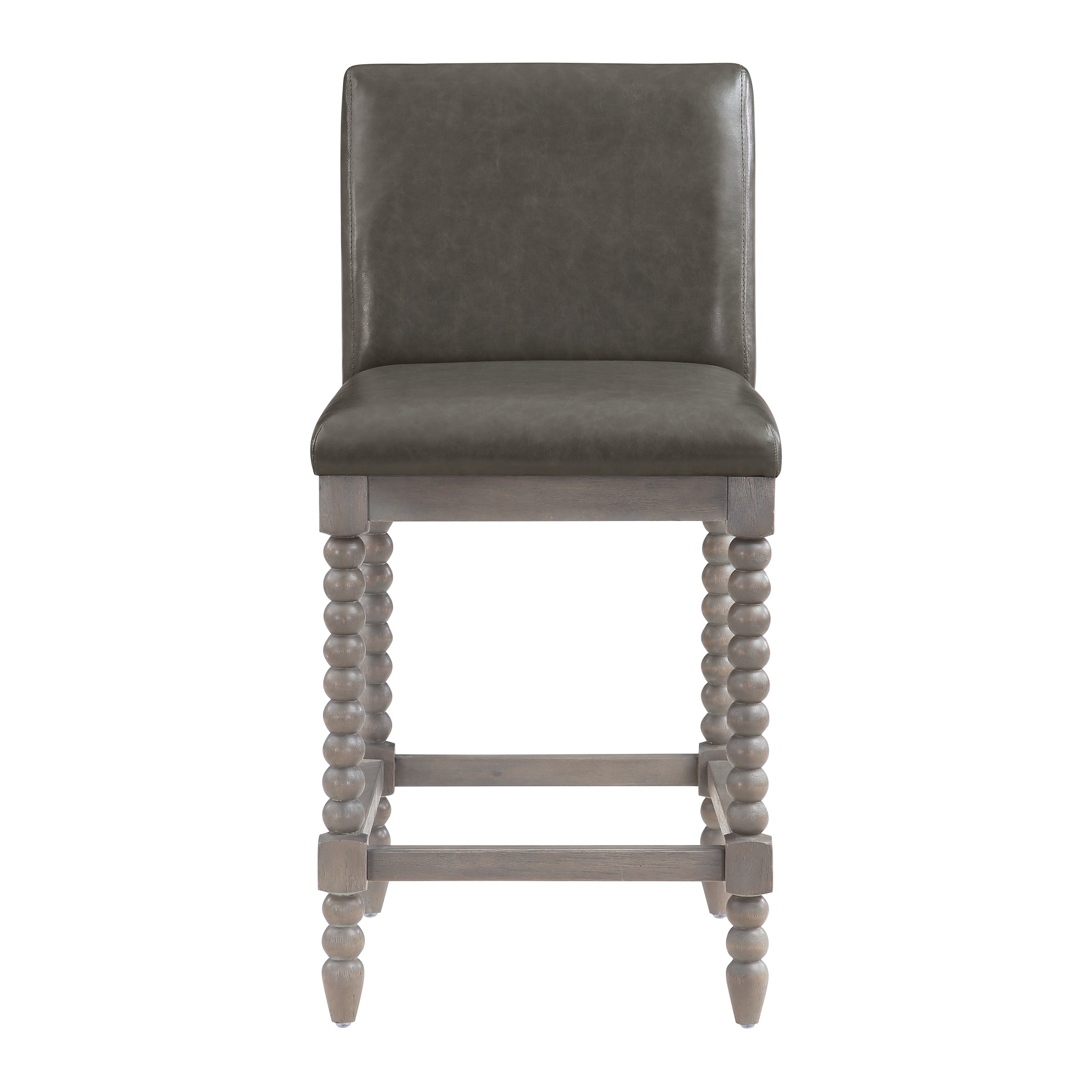 Abbott 26" Spindle Stool - Pewter / Brushed Grey