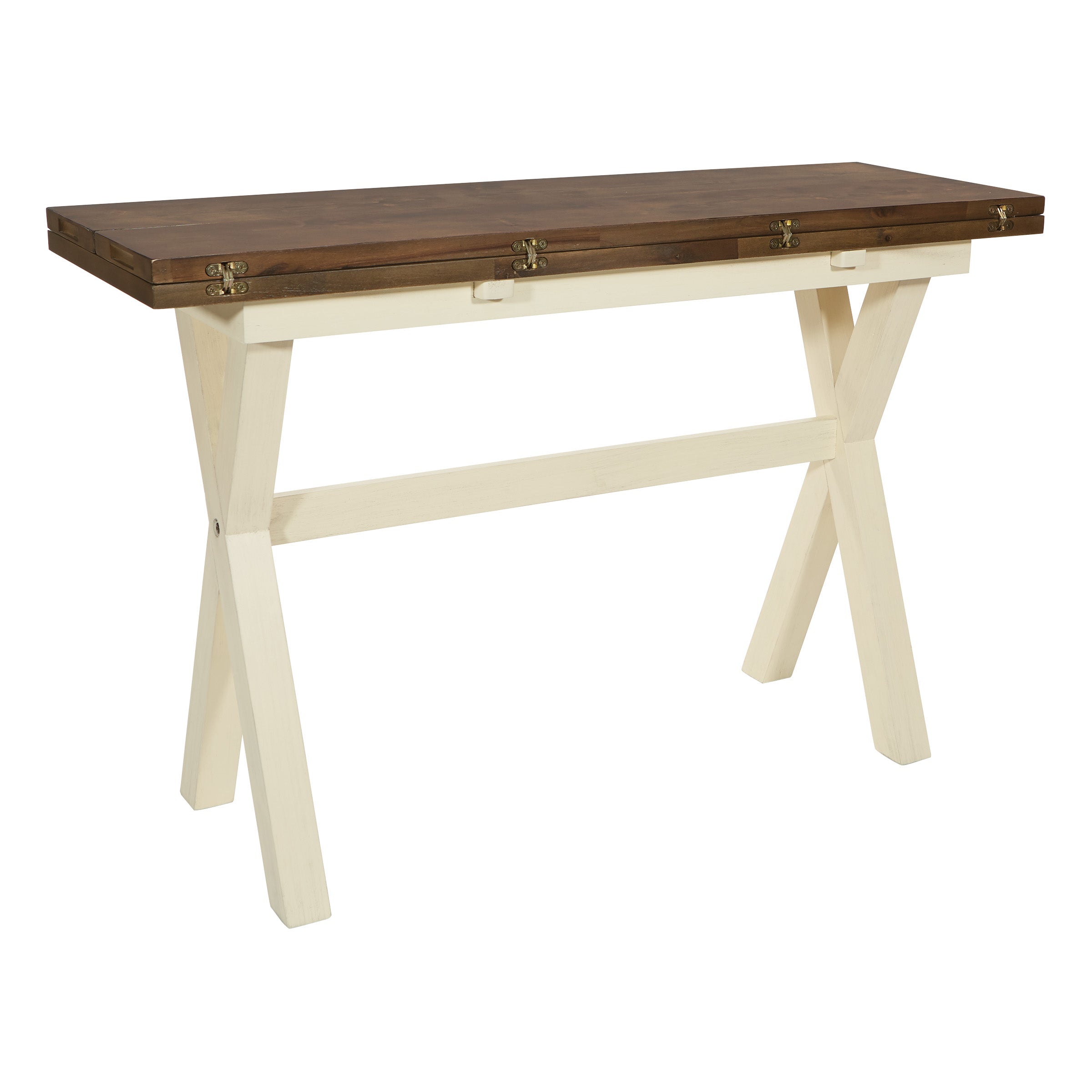 Albury Flip Top Table - Wood/White