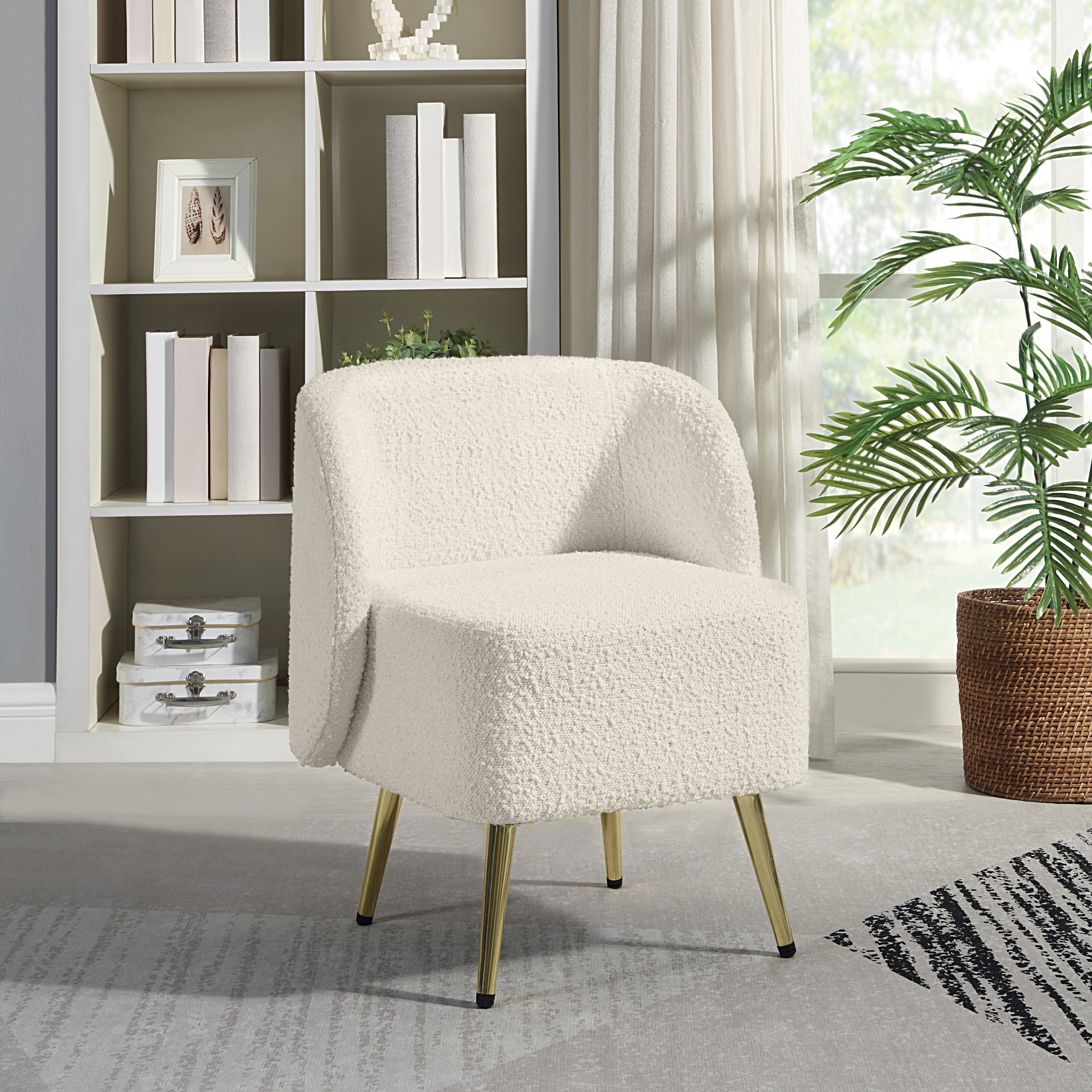 Abrina Vanity Chair - Textured Cream