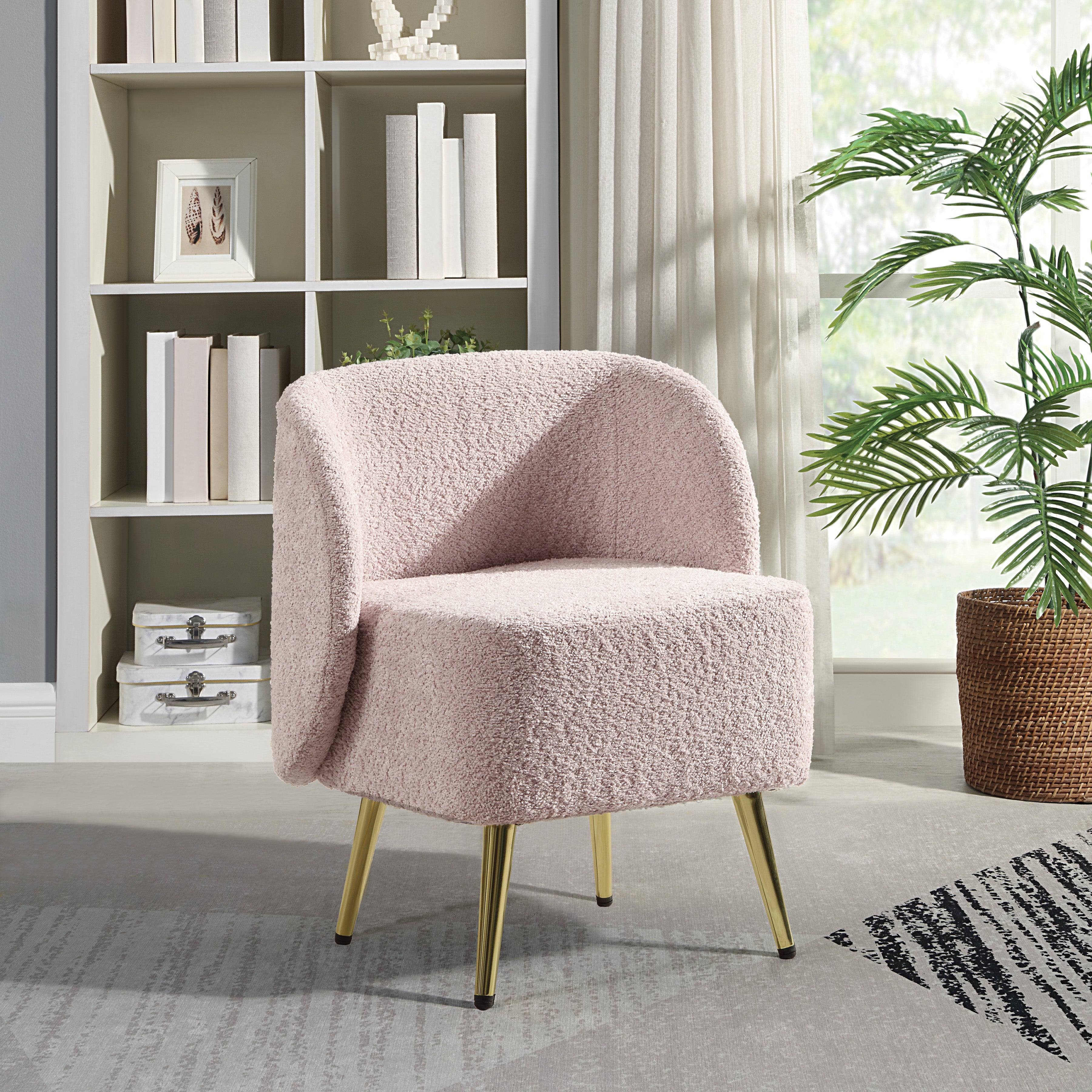 Abrina Vanity Chair - Dusty Rose