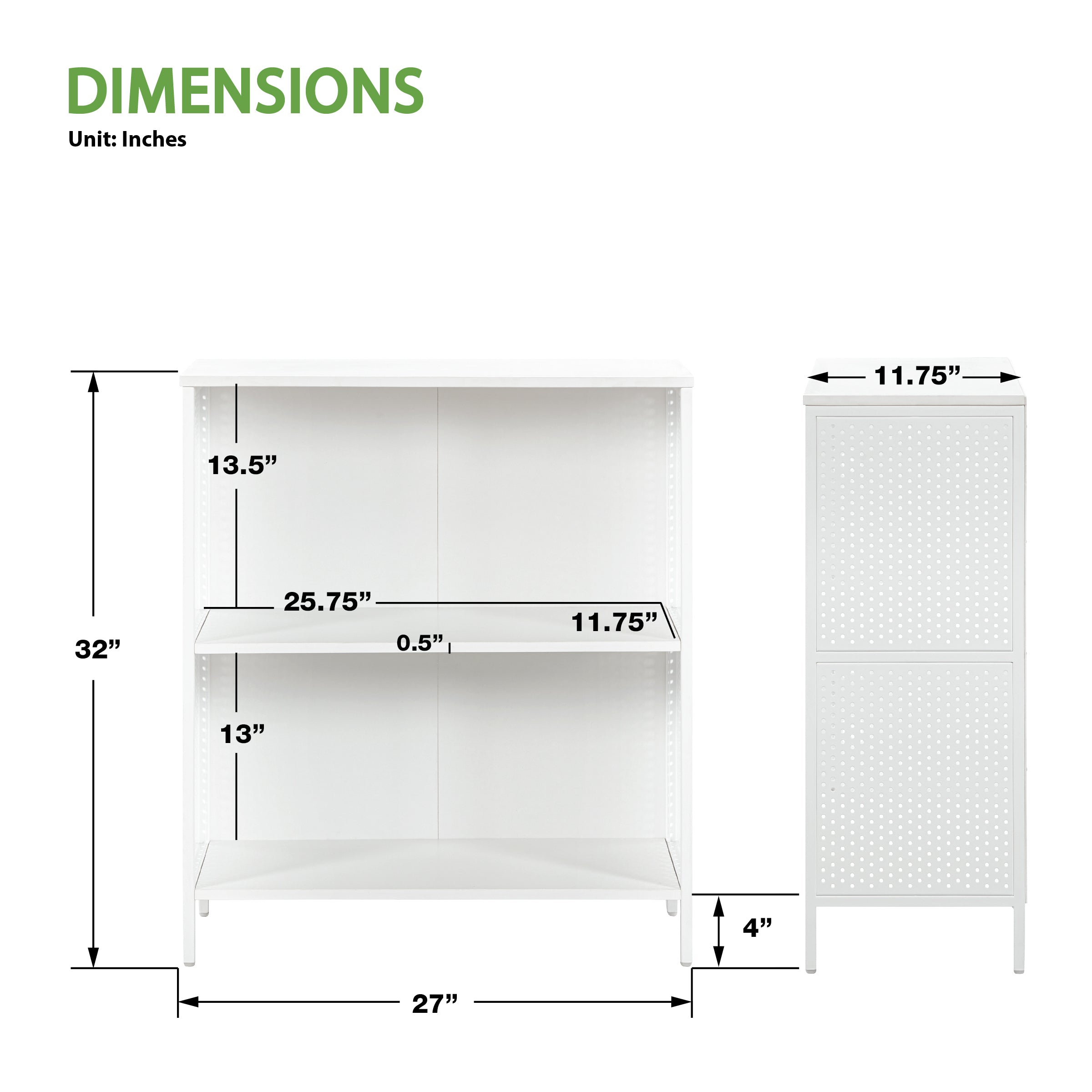 Ace 2 Cube Storage/Bookcase - White