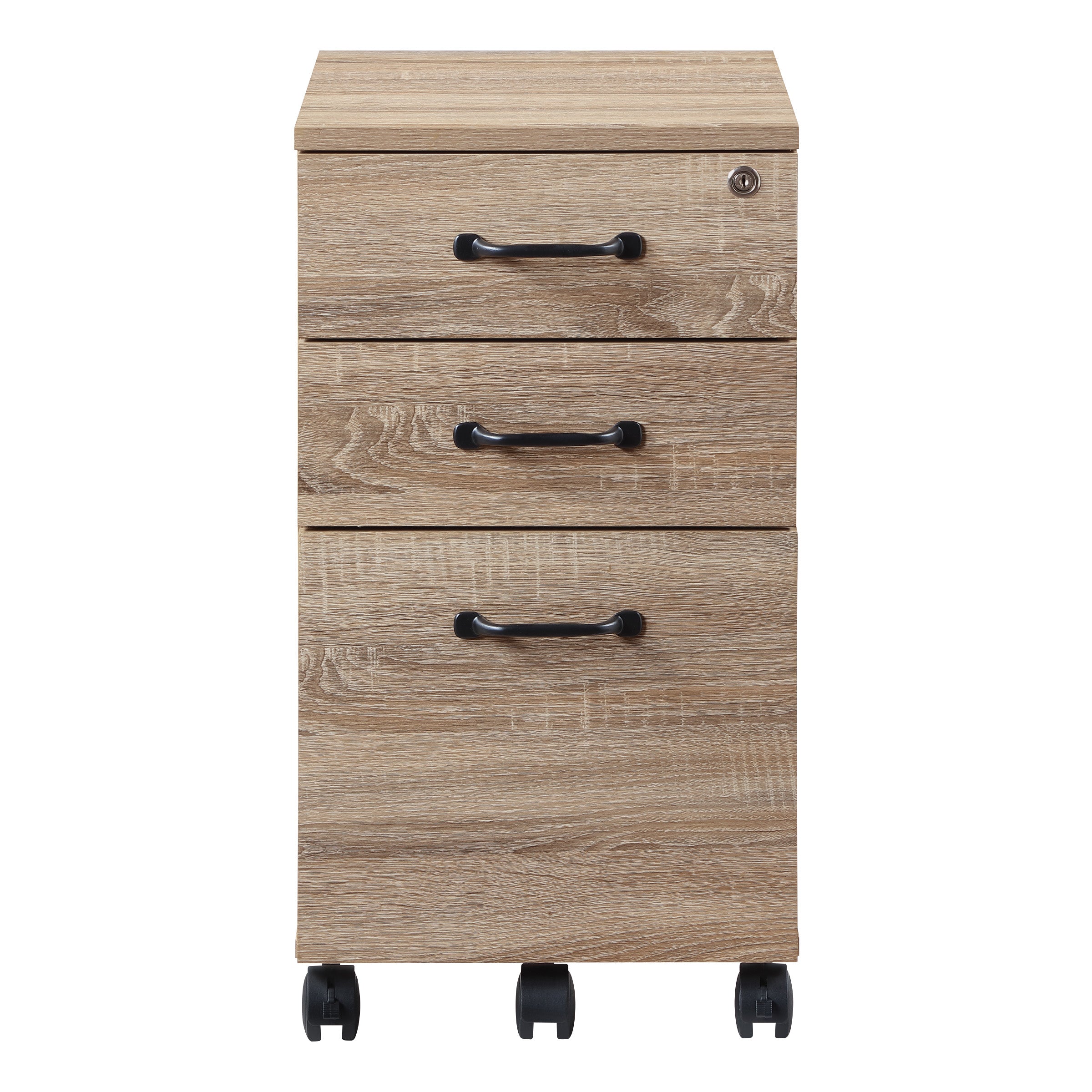 Ace 3 Drawer Mobile File in River Oak Finish