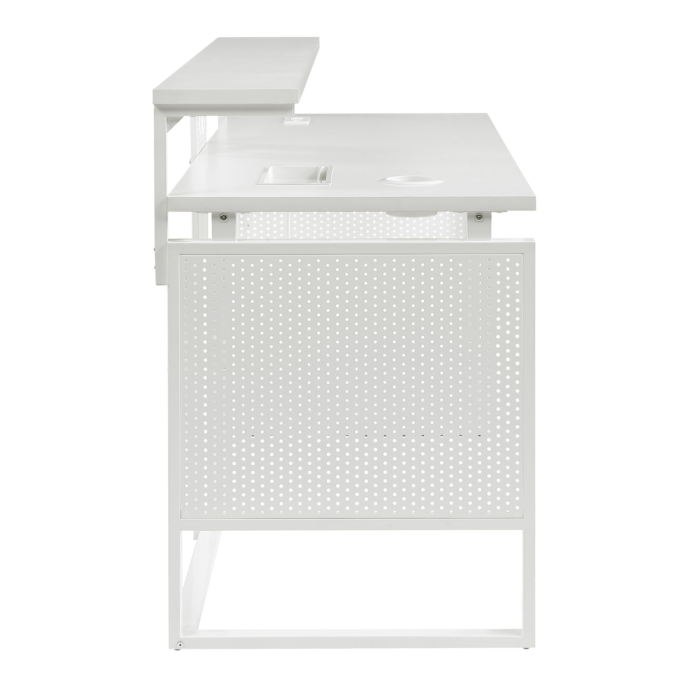 ACE 60" Desk with Hutch Shelf - White