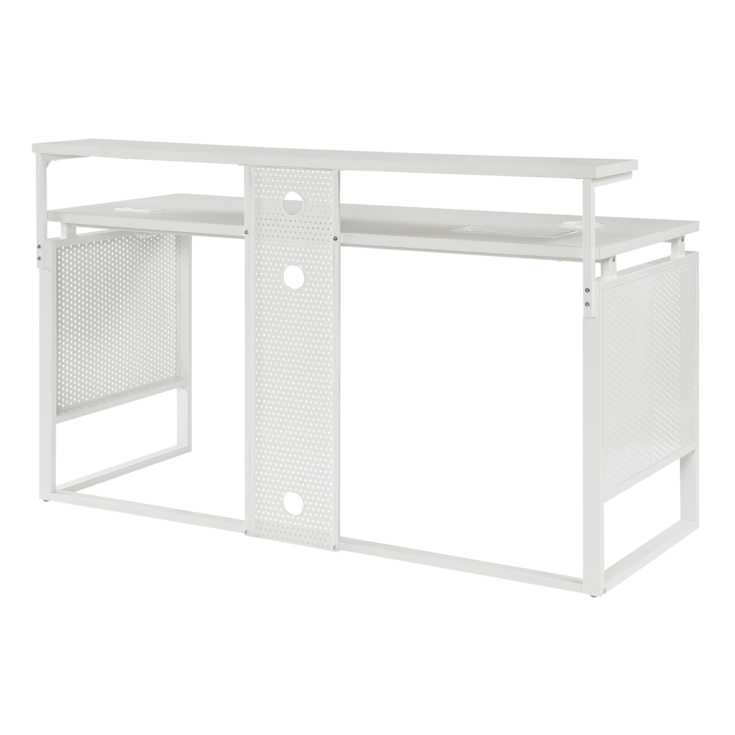 ACE 60" Desk with Hutch Shelf - White