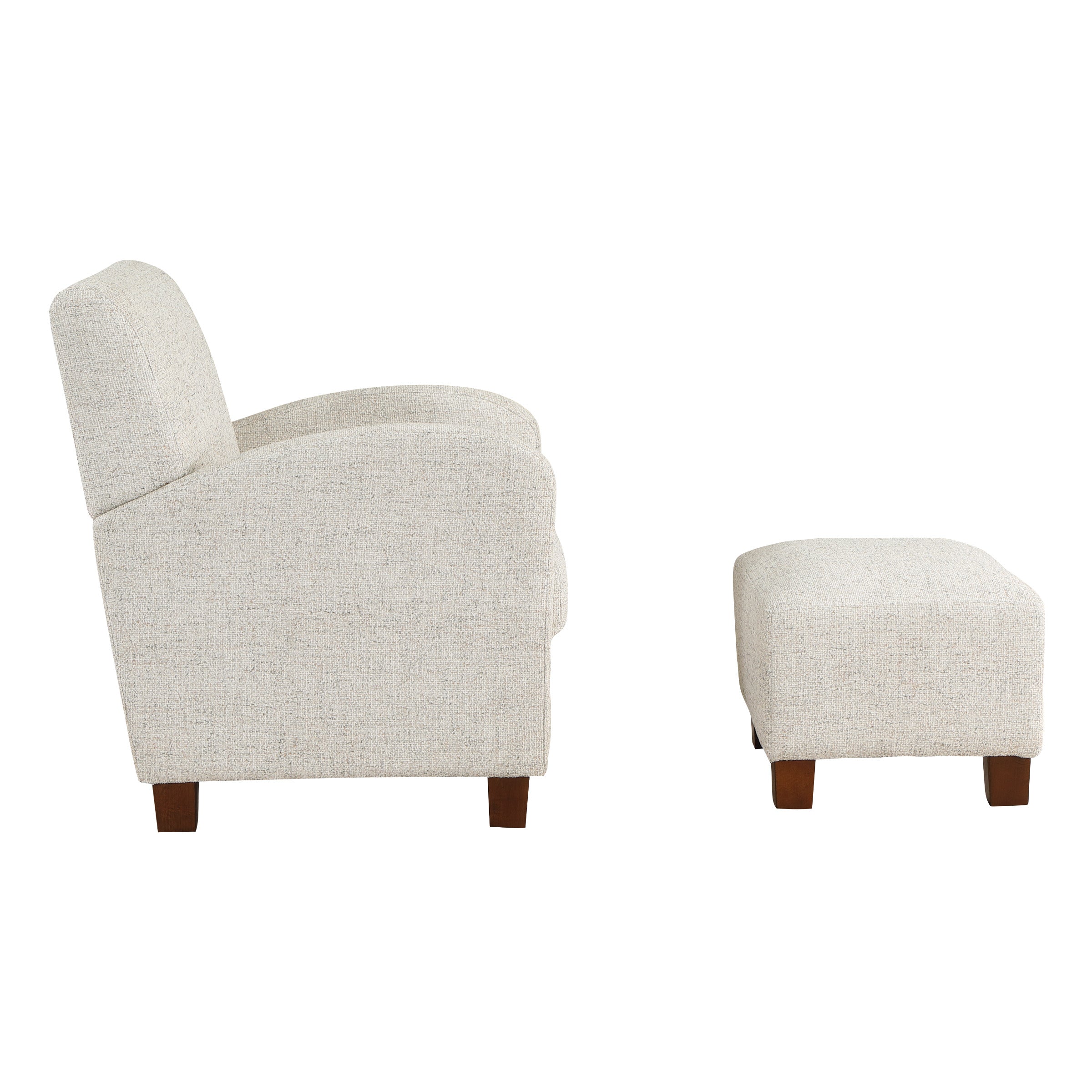 Aiden Chair & Ottoman - Quartz