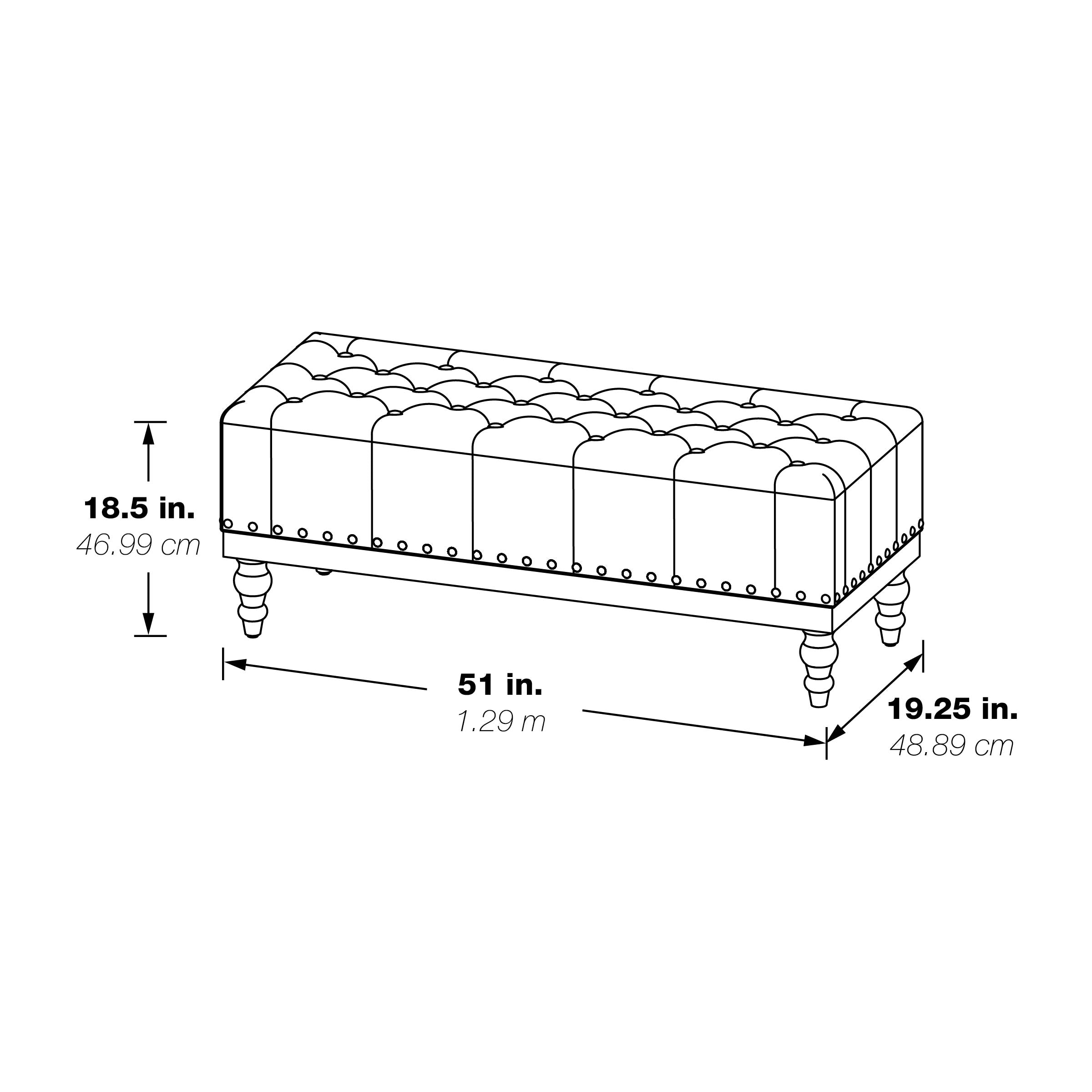 Abigail Bench - Linen/ Brushed