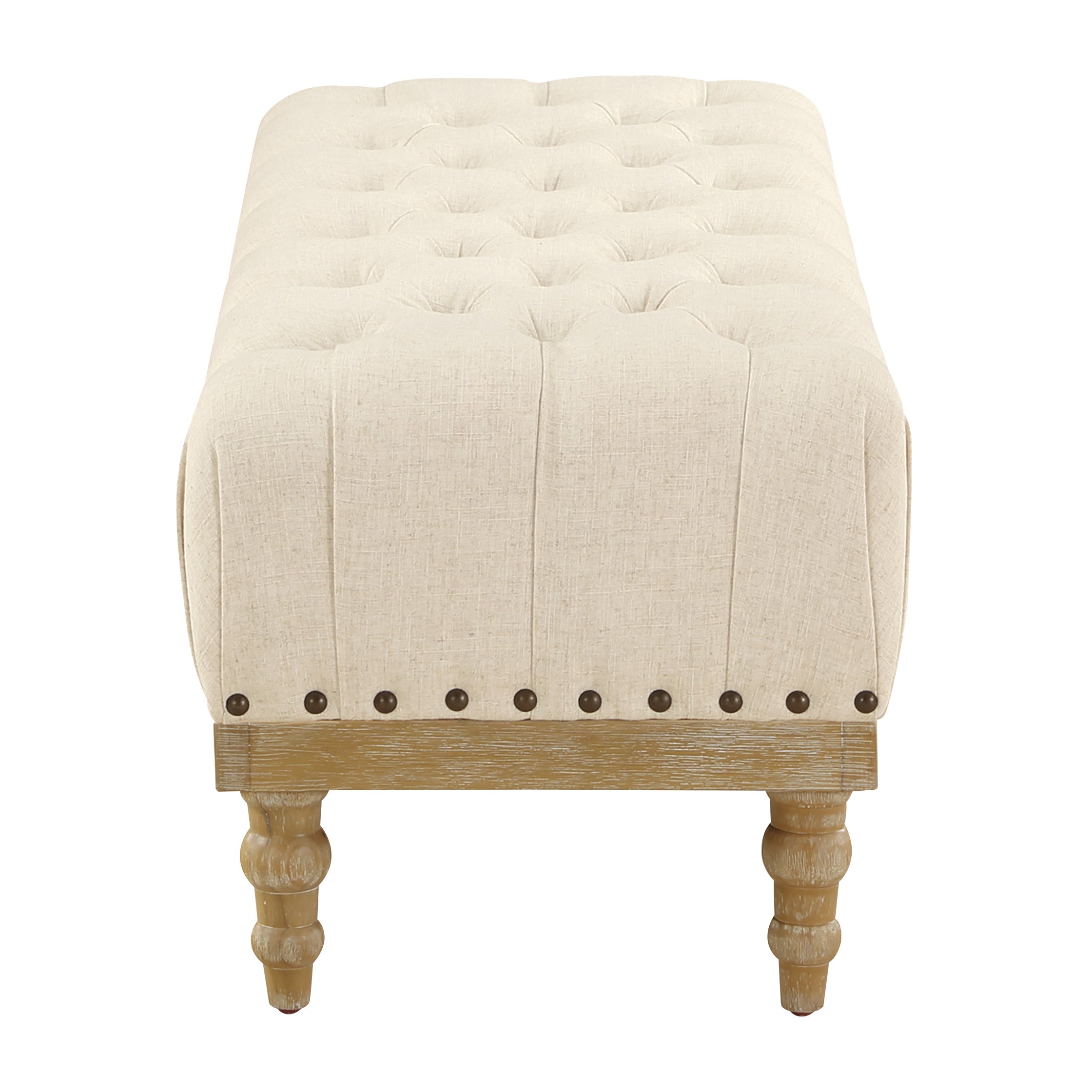 Abigail Bench - Linen/ Brushed