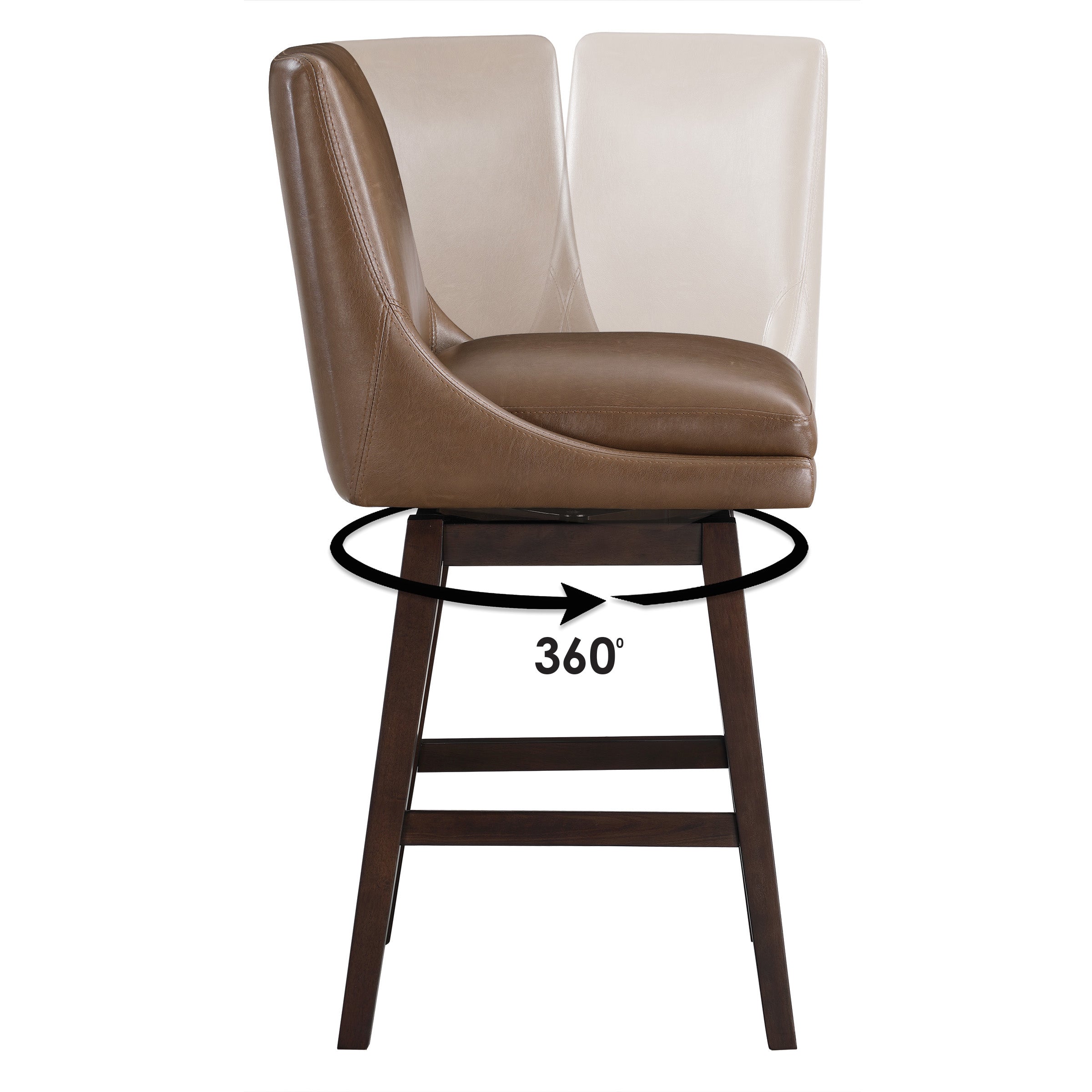 Allingham 26" Swivel Stool - Molasses / Dk Walnut