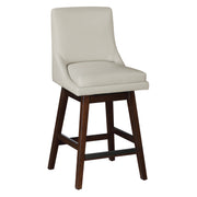 Allingham 27" Swivel Stool - Cream / Dk Walnut