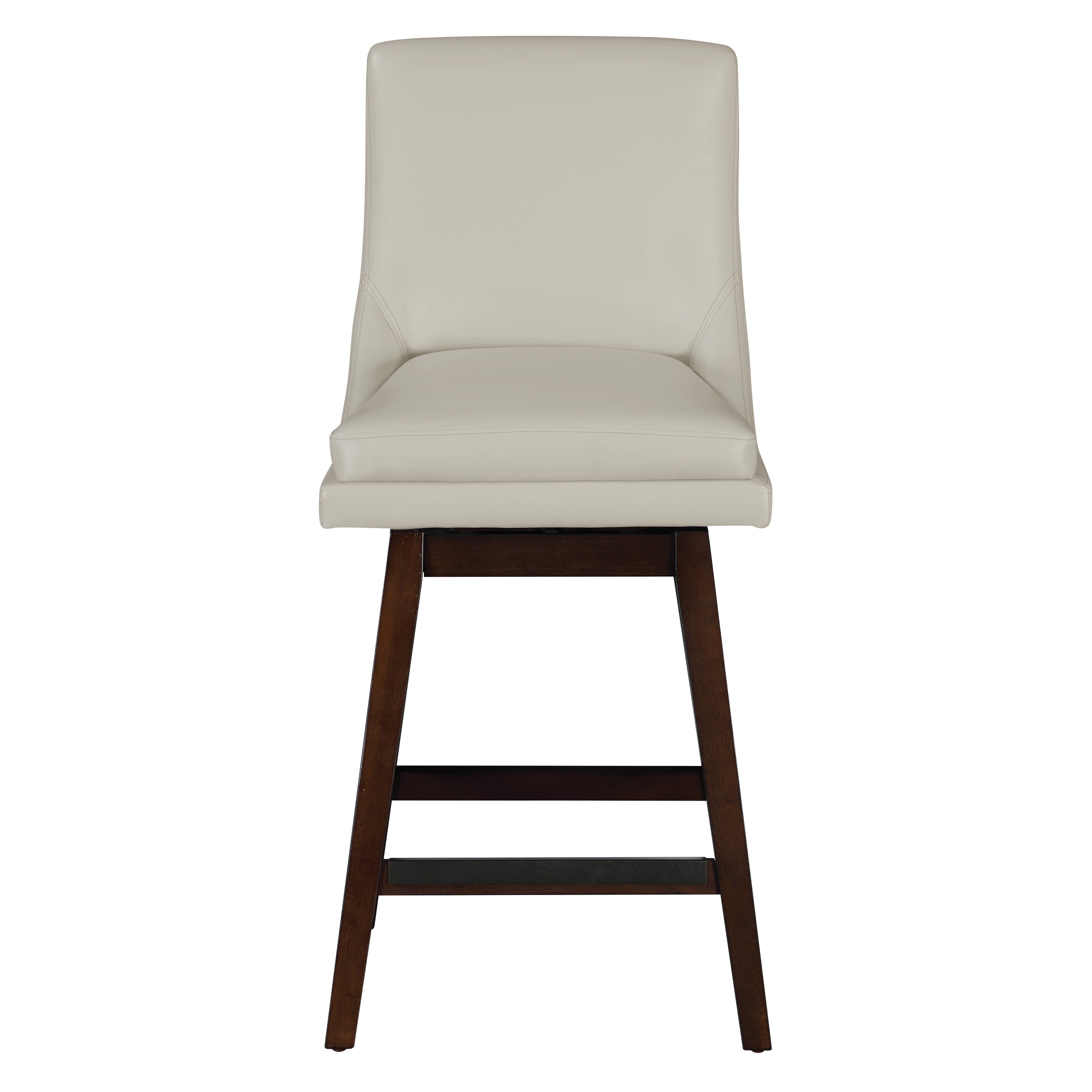 Allingham 27" Swivel Stool - Cream / Dk Walnut
