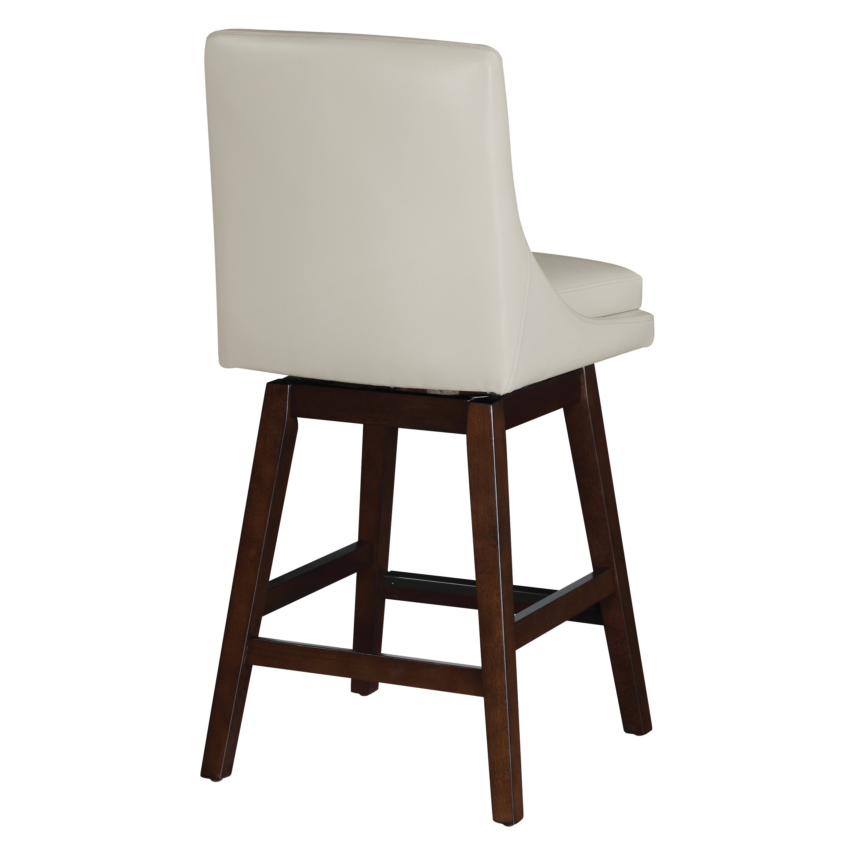 Allingham 27" Swivel Stool - Cream / Dk Walnut
