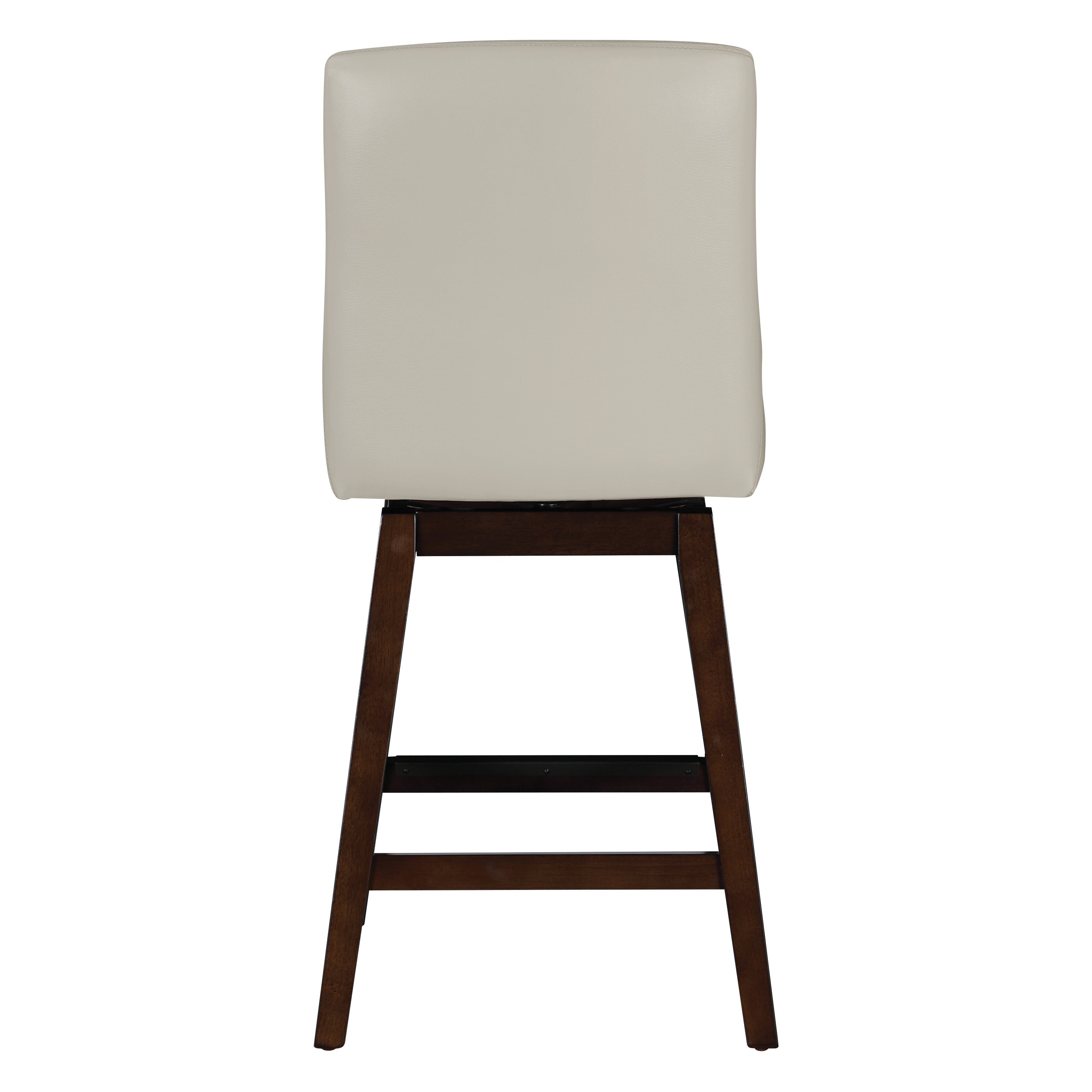 Allingham 27" Swivel Stool - Cream / Dk Walnut