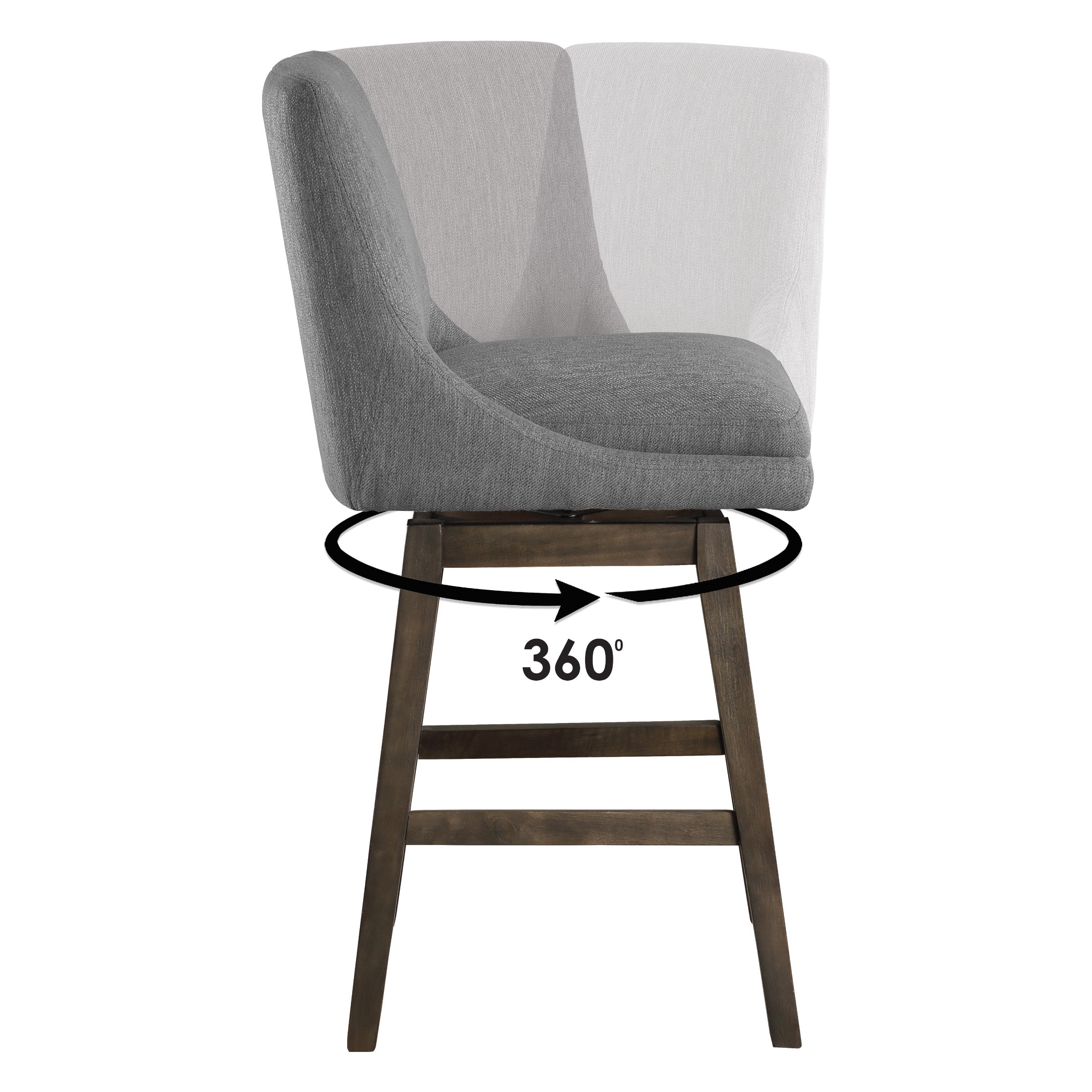 Allingham 26" Swivel Stool - Charcoal / Grey