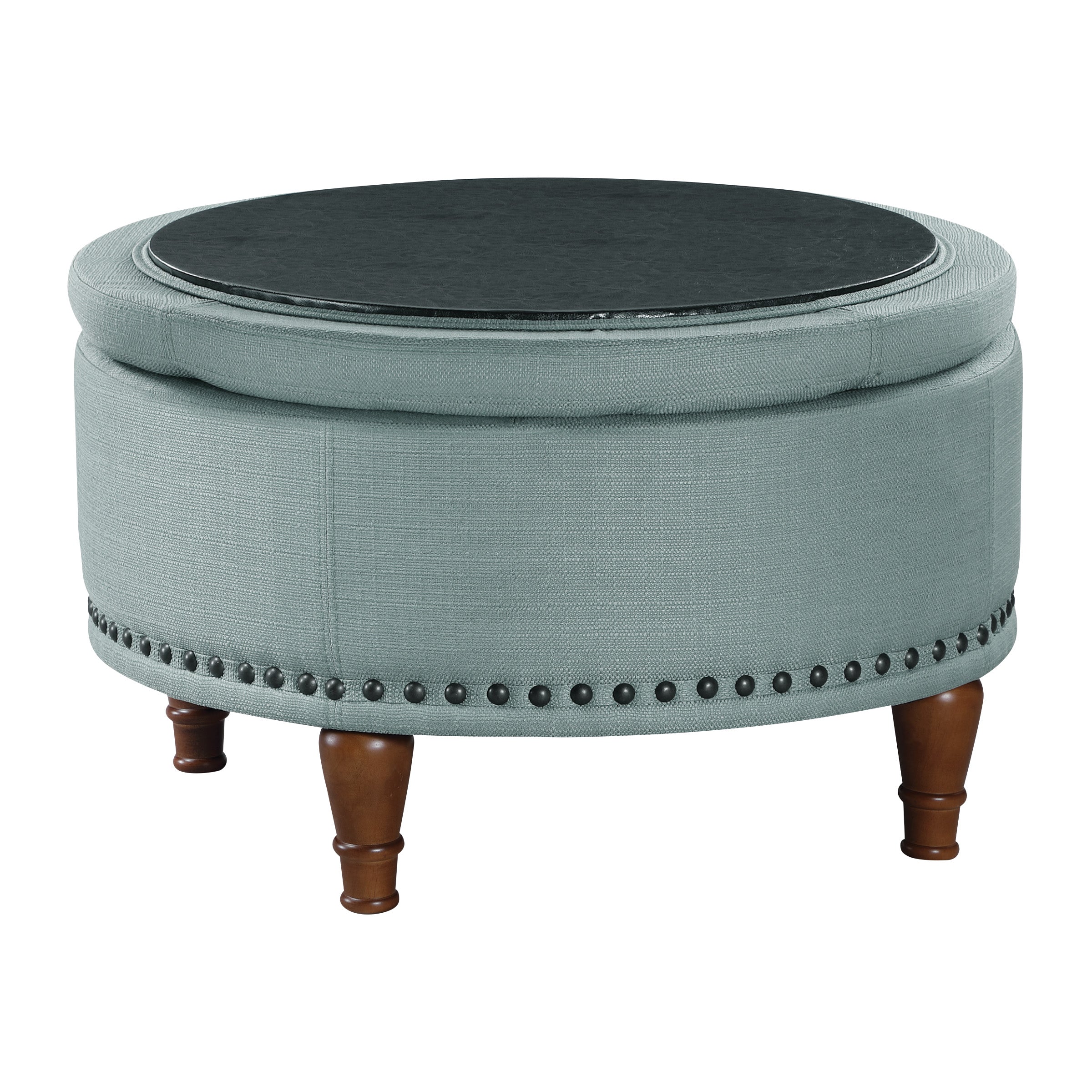 Alloway Storage Ottoman - Sea Blue
