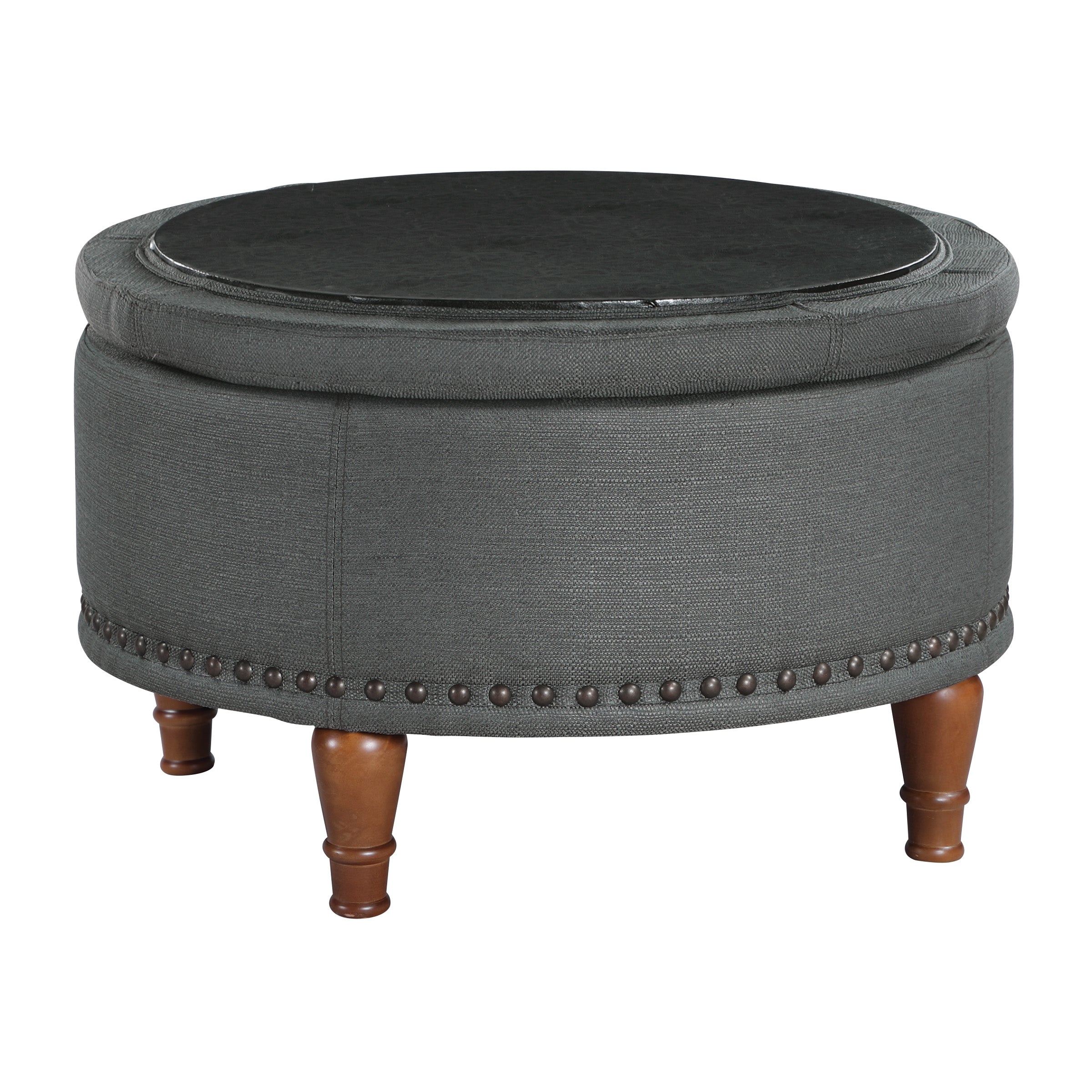 Alloway Storage Ottoman - Charcoal