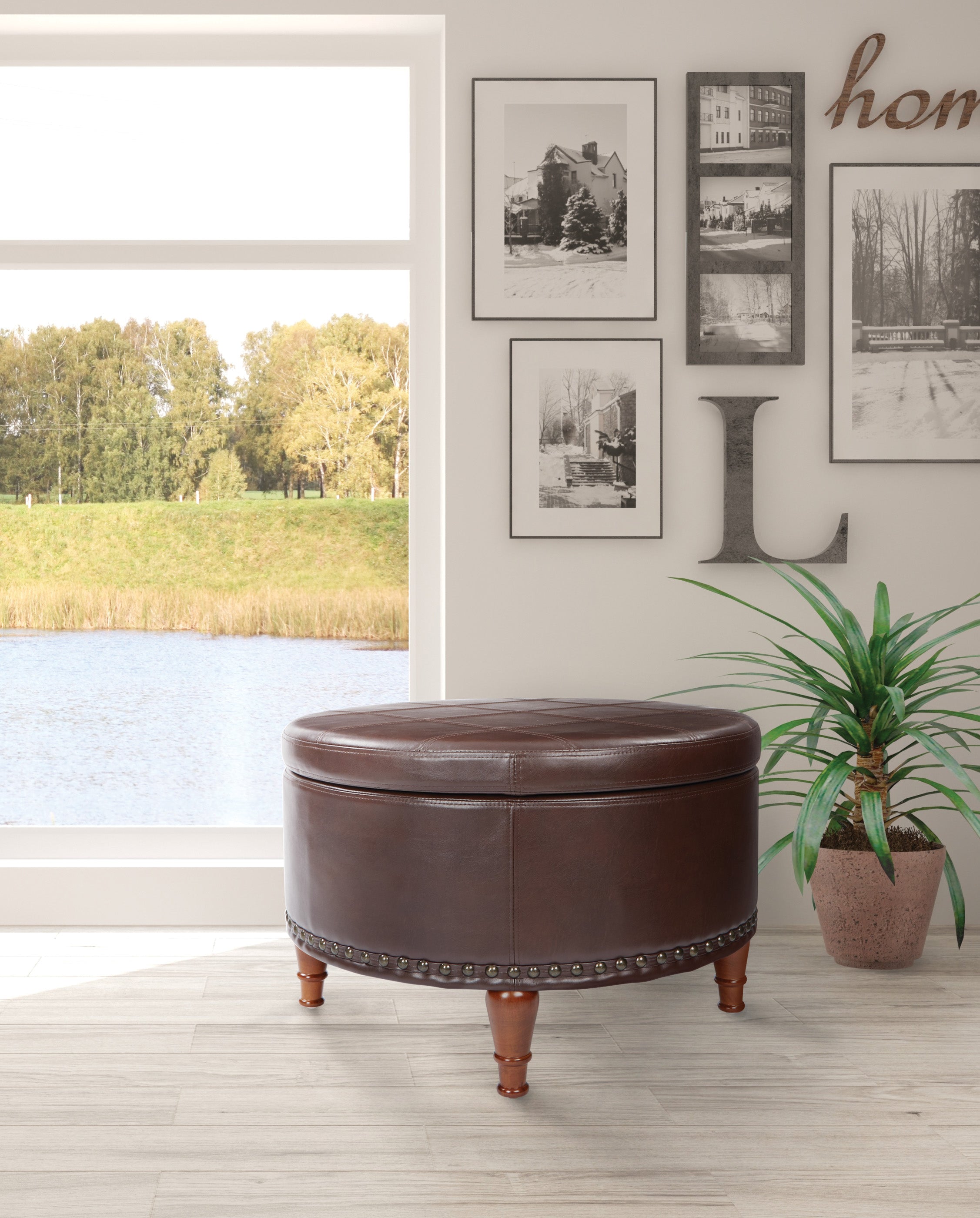 Alloway Storage Ottoman - Espresso