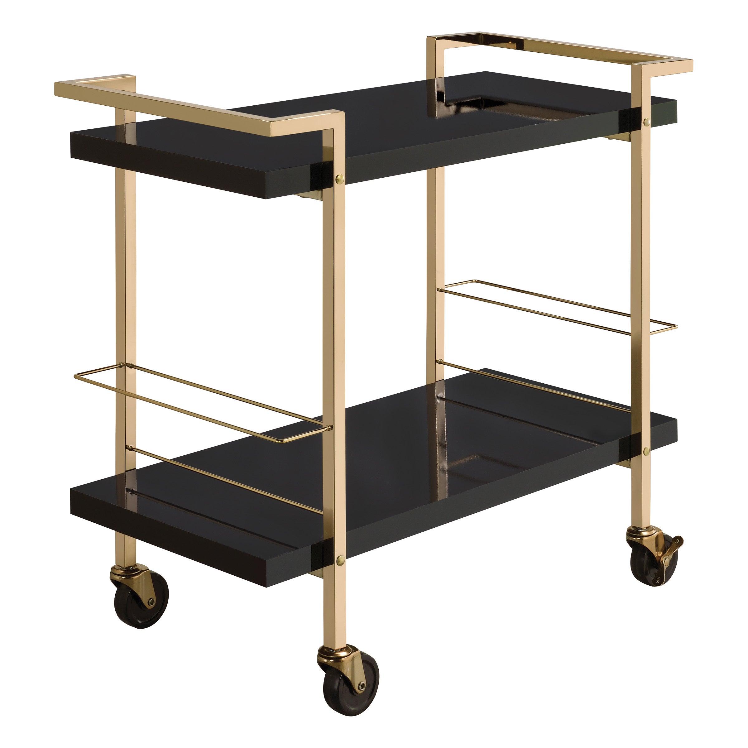 Alios Serving Cart - Black/Gold