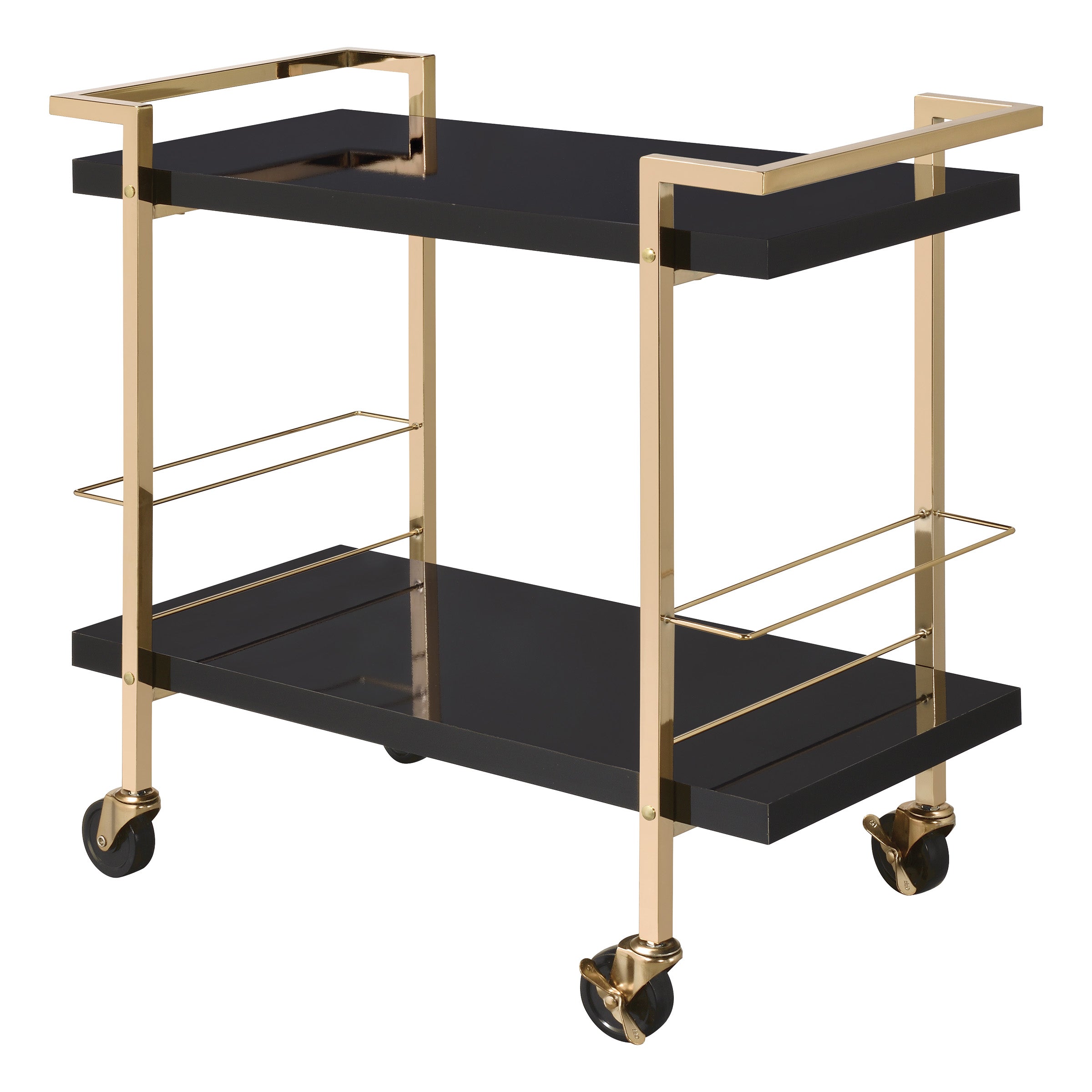 Alios Serving Cart - Black/Gold
