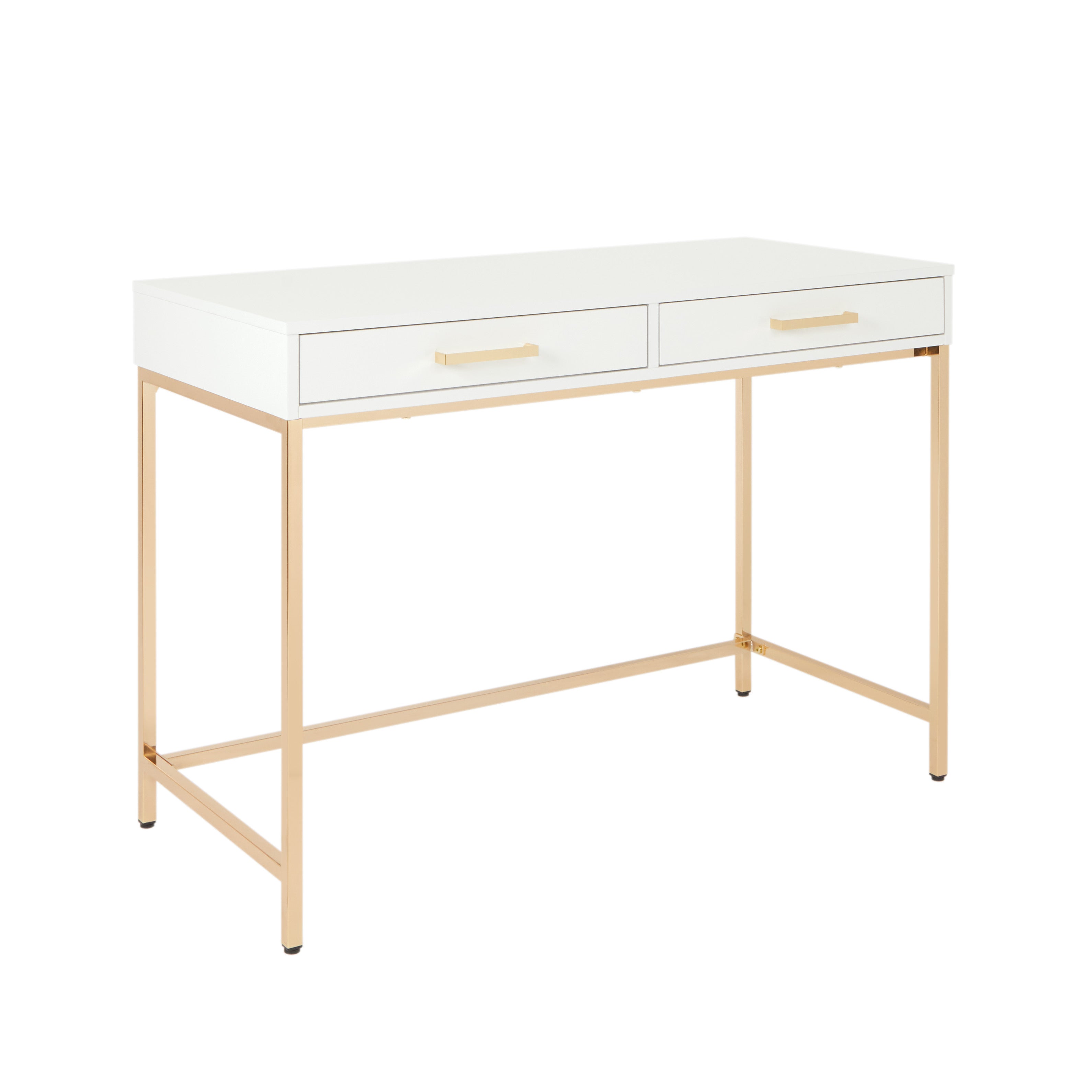 Alios White Desk - White/Gold