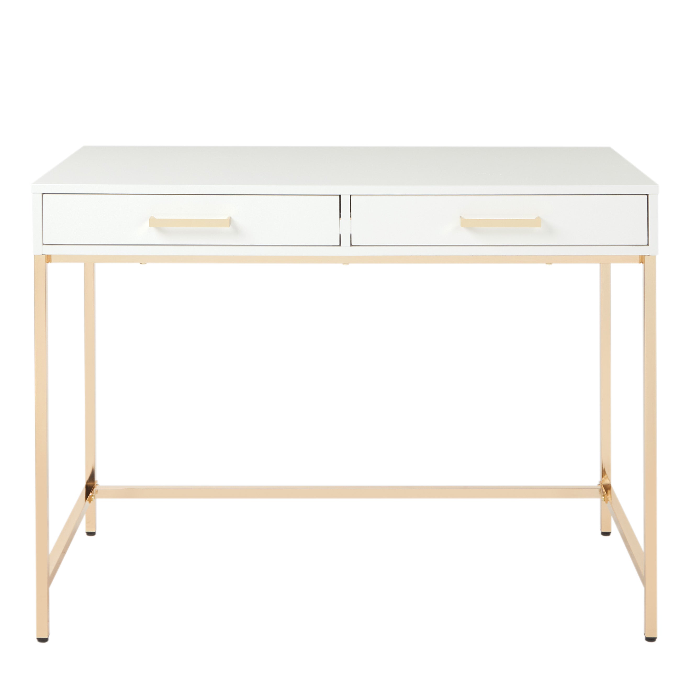 Alios White Desk - White/Gold