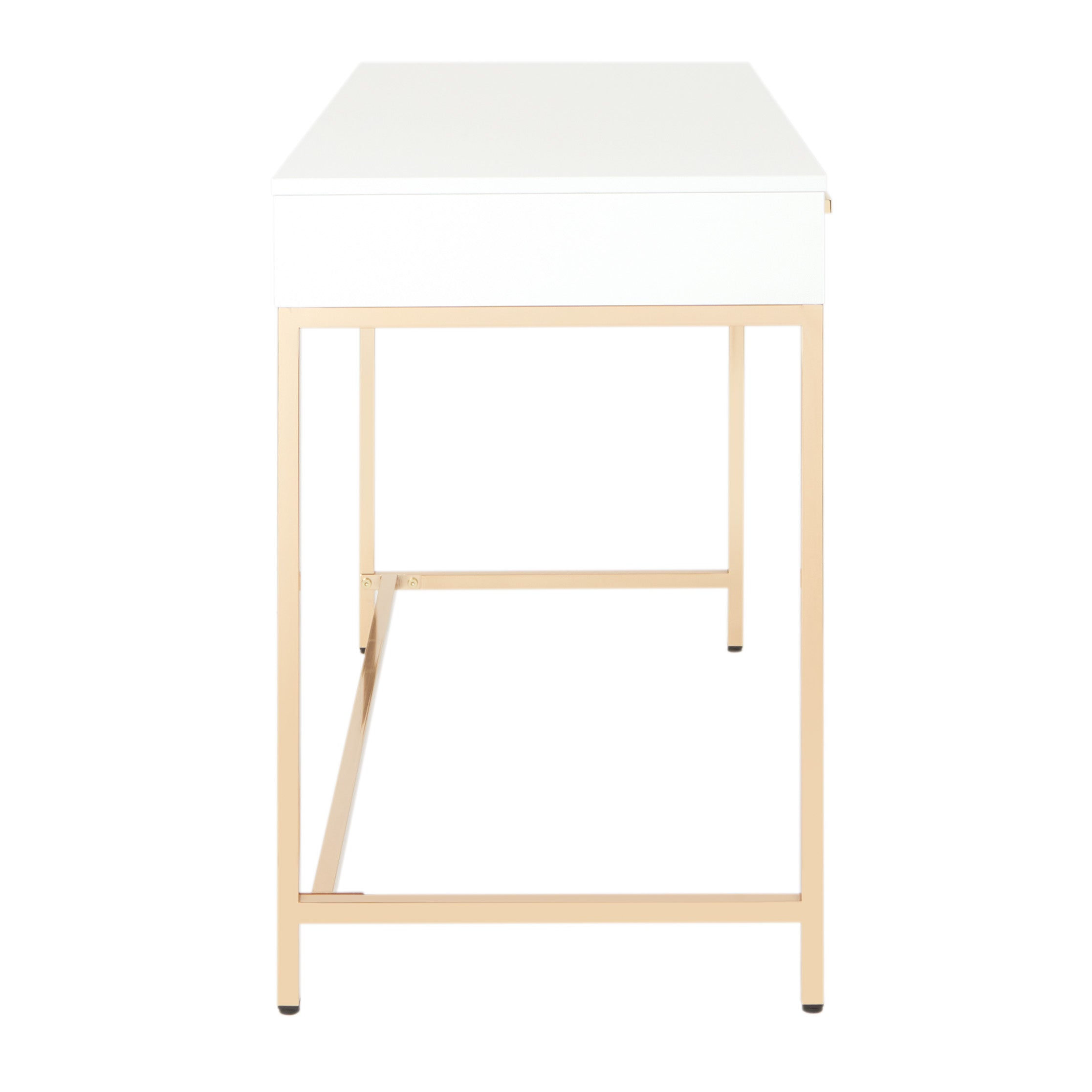 Alios White Desk - White/Gold