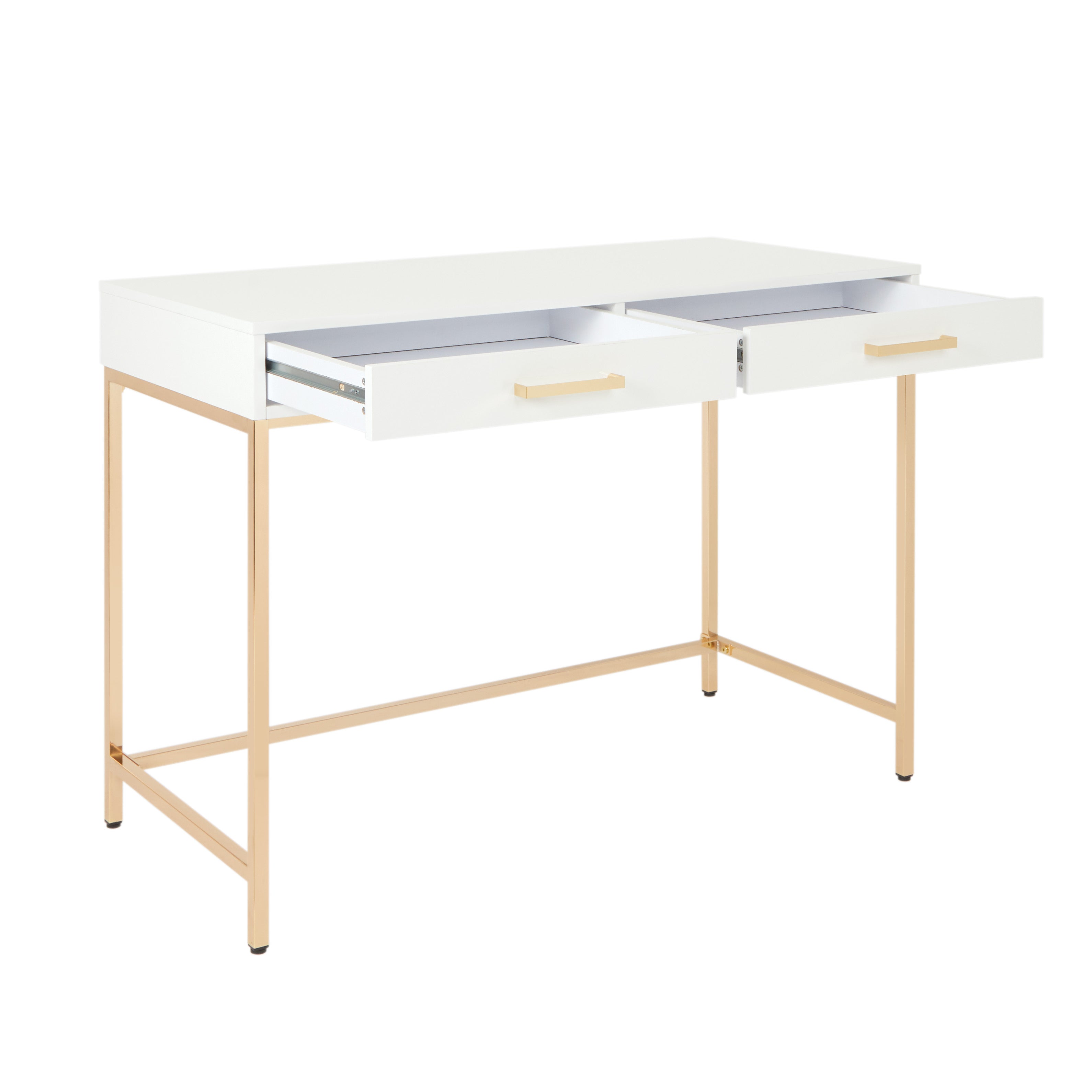 Alios White Desk - White/Gold