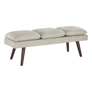 Amanda 54" Mid-Century Bench - Linen