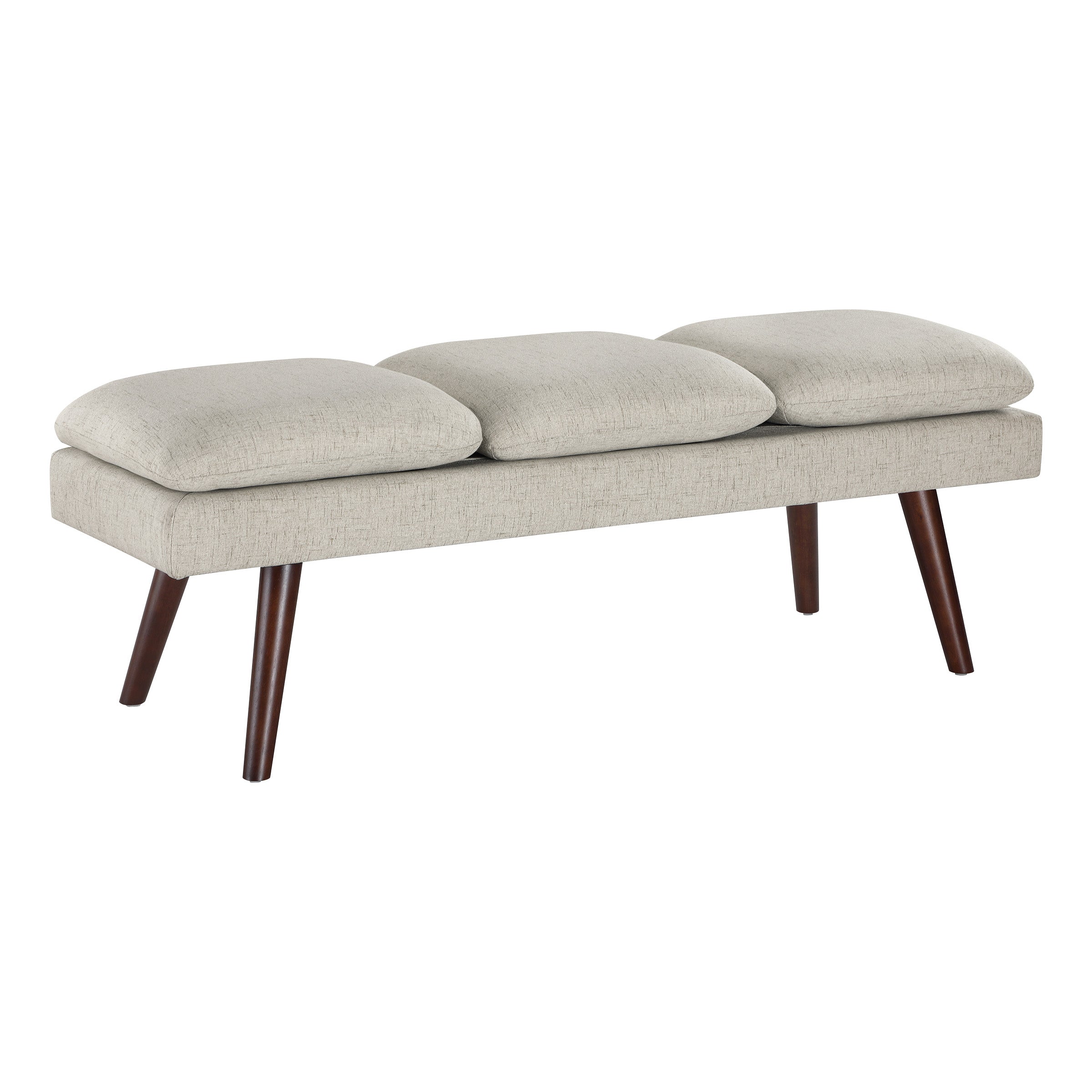 Amanda 54" Mid-Century Bench - Linen