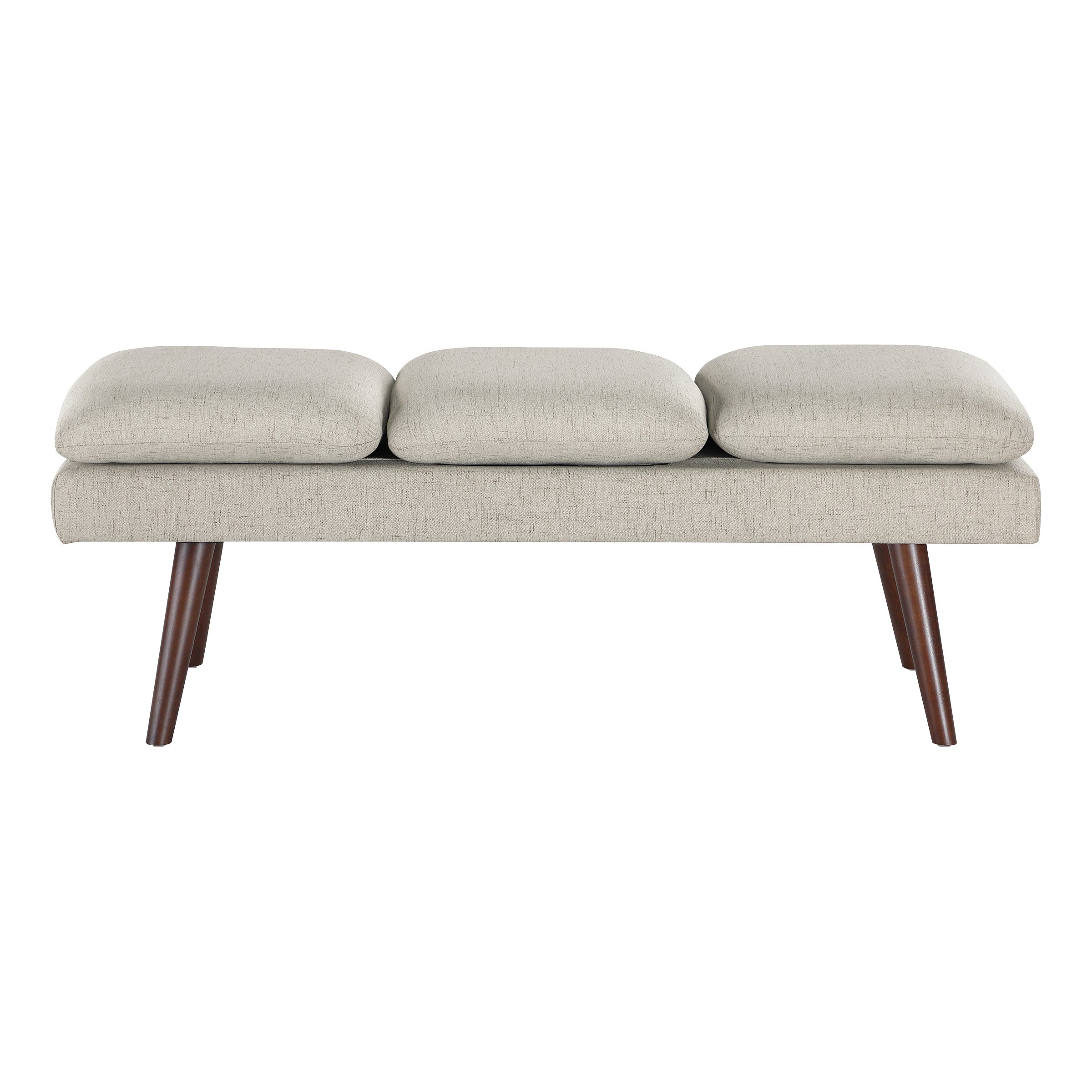 Amanda 54" Mid-Century Bench - Linen