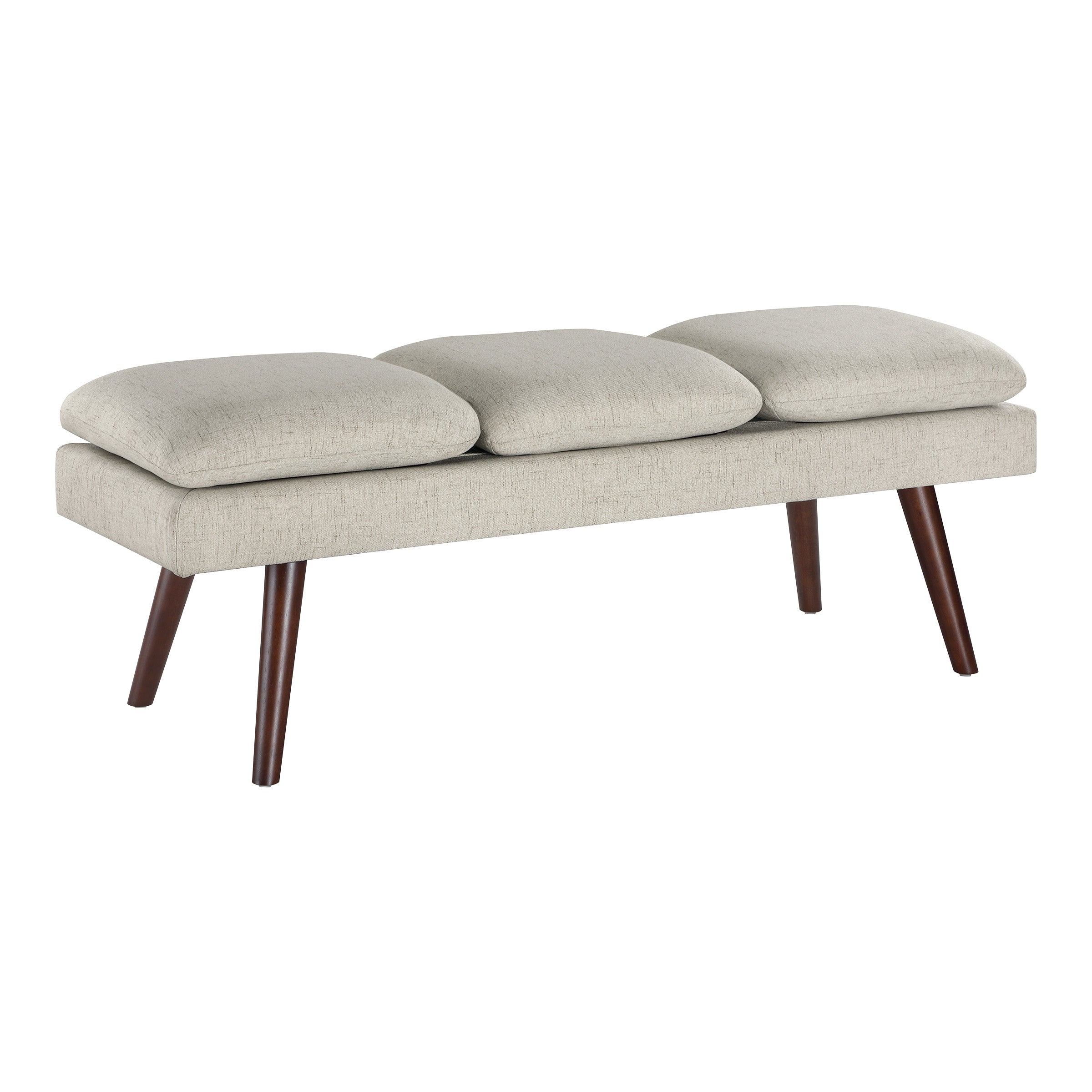 Amanda 54" Mid-Century Bench - Linen