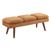 Amanda 54" Mid-Century Bench - Rust