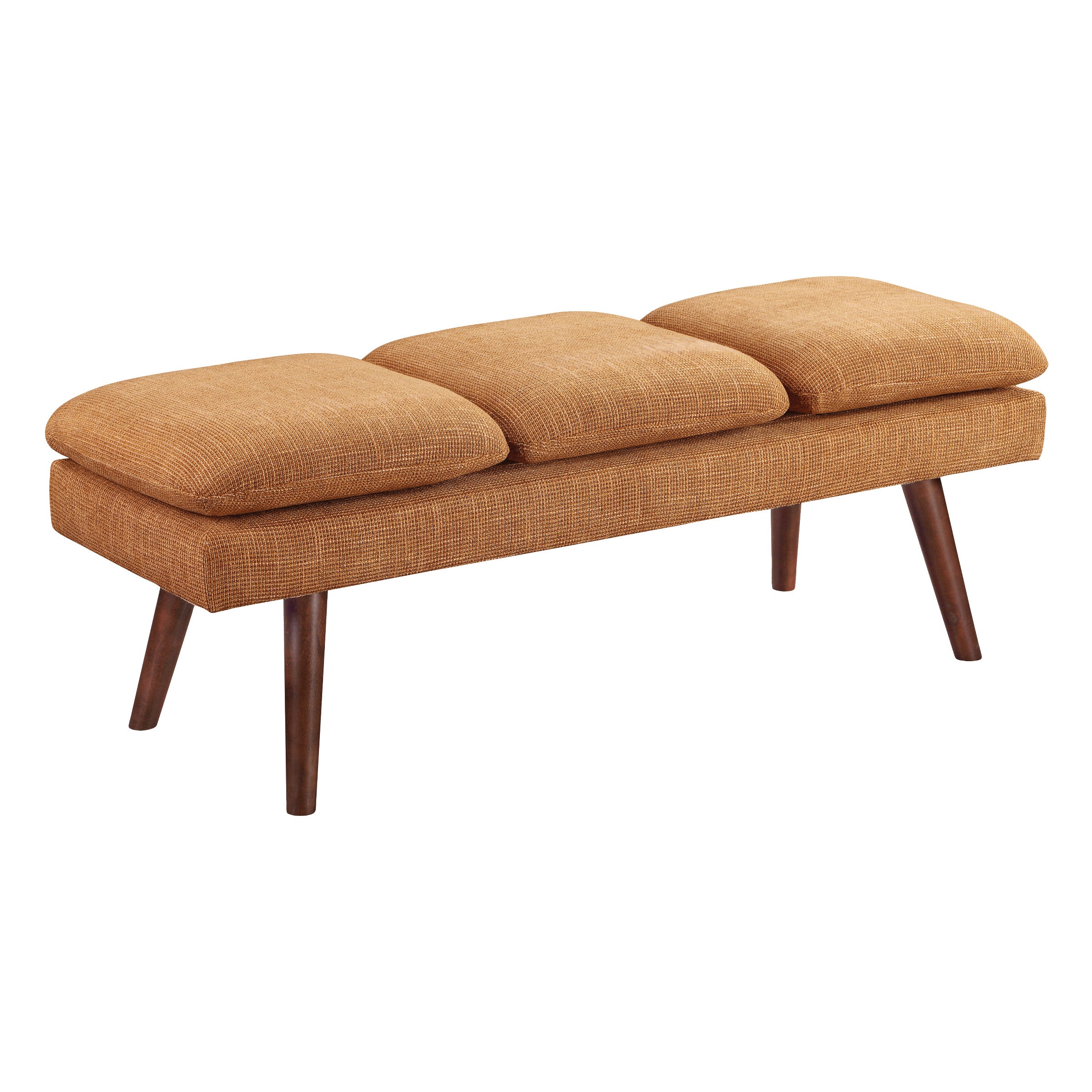 Amanda 54" Mid-Century Bench - Rust
