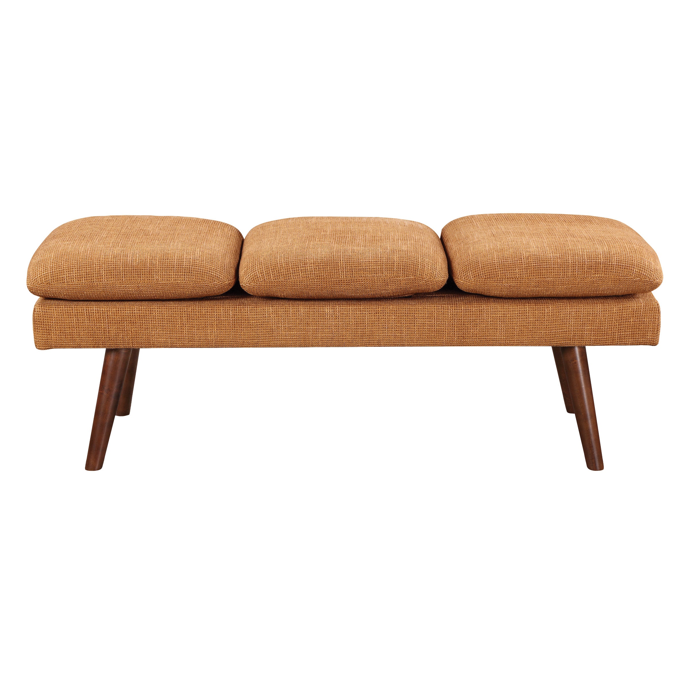 Amanda 54" Mid-Century Bench - Rust
