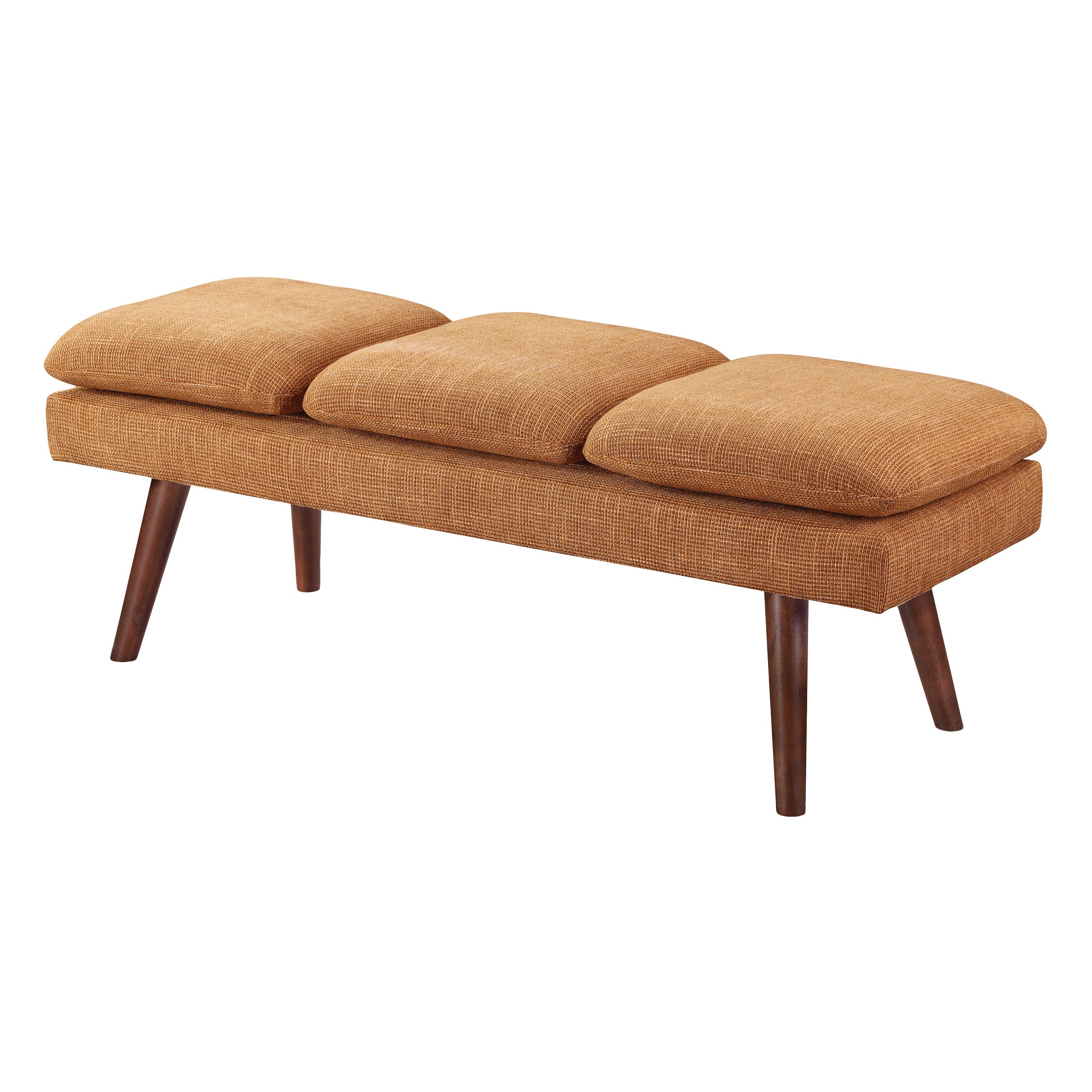 Amanda 54" Mid-Century Bench - Rust