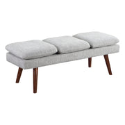 Amanda 54" Mid-Century Bench - Grey
