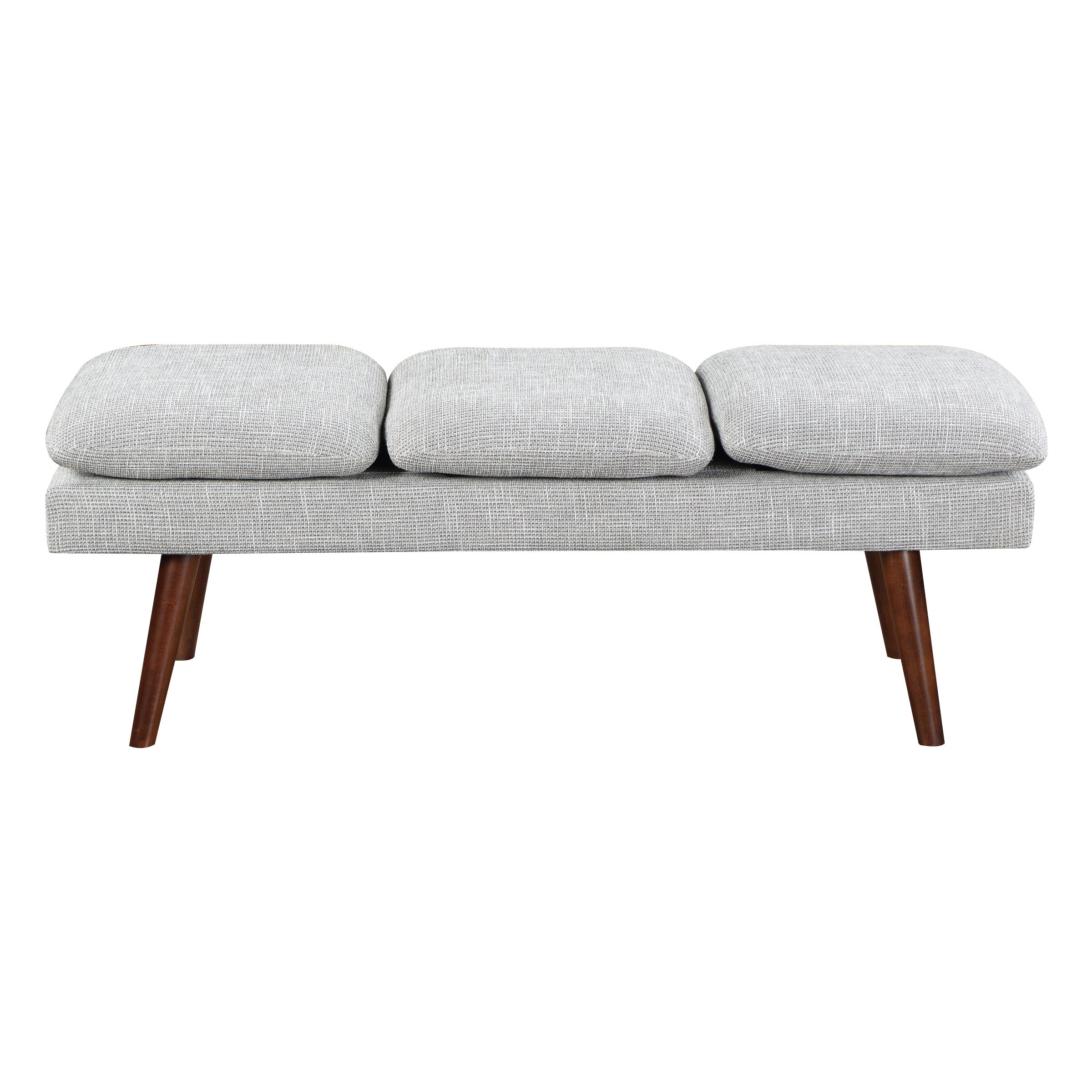 Amanda 54" Mid-Century Bench - Grey