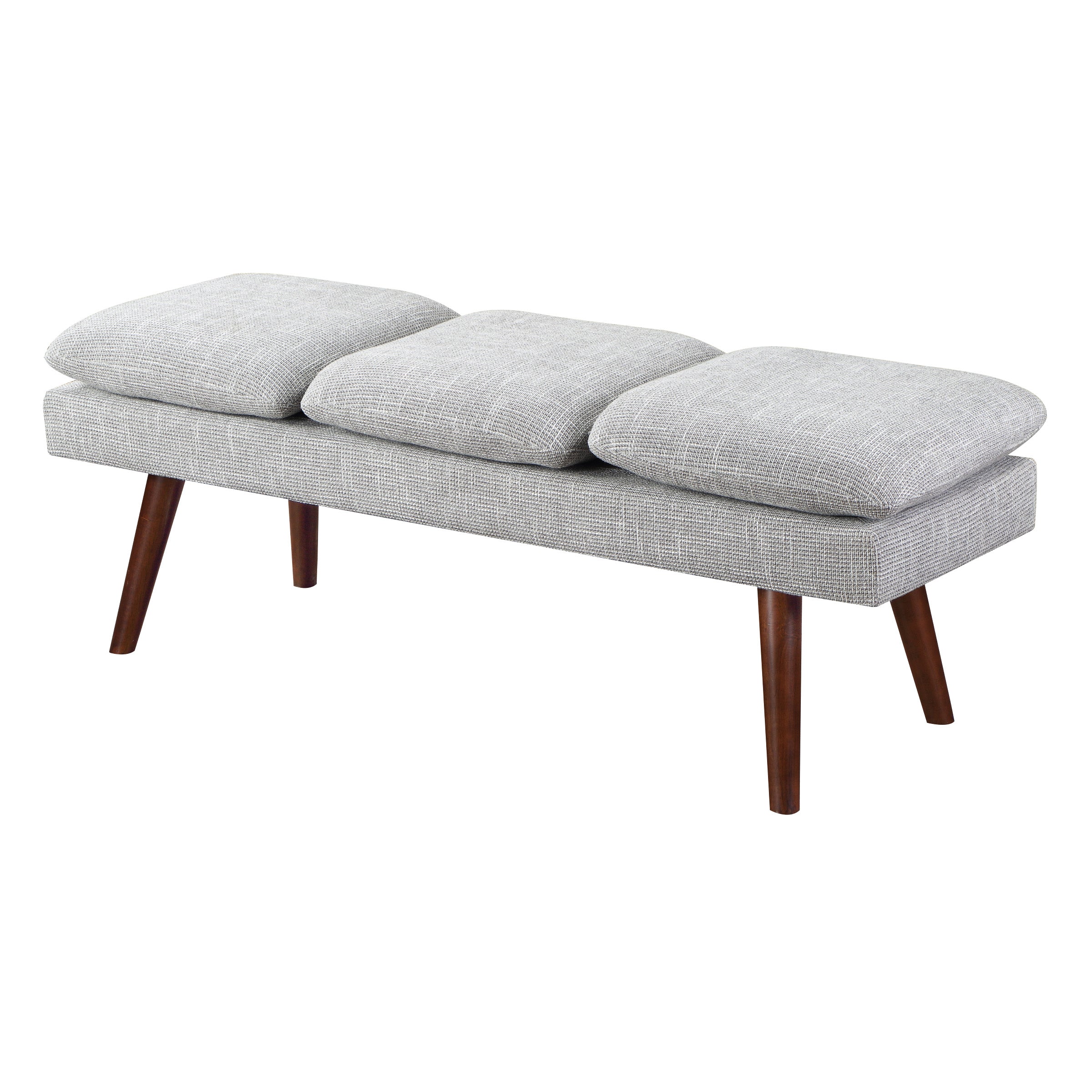 Amanda 54" Mid-Century Bench - Grey