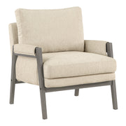 Amari Wood Frame Armchair - Linen