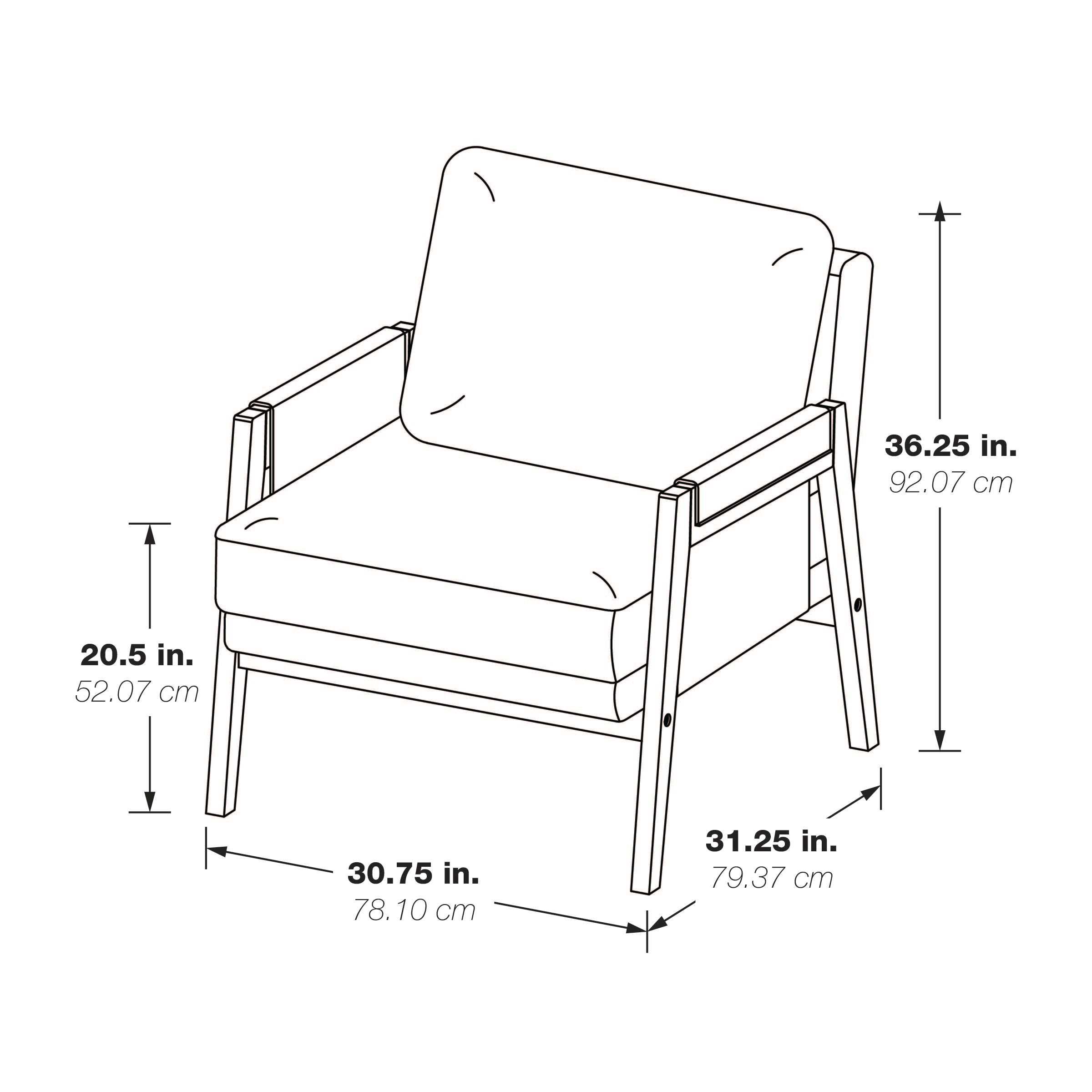 Amari Wood Frame Armchair - Linen