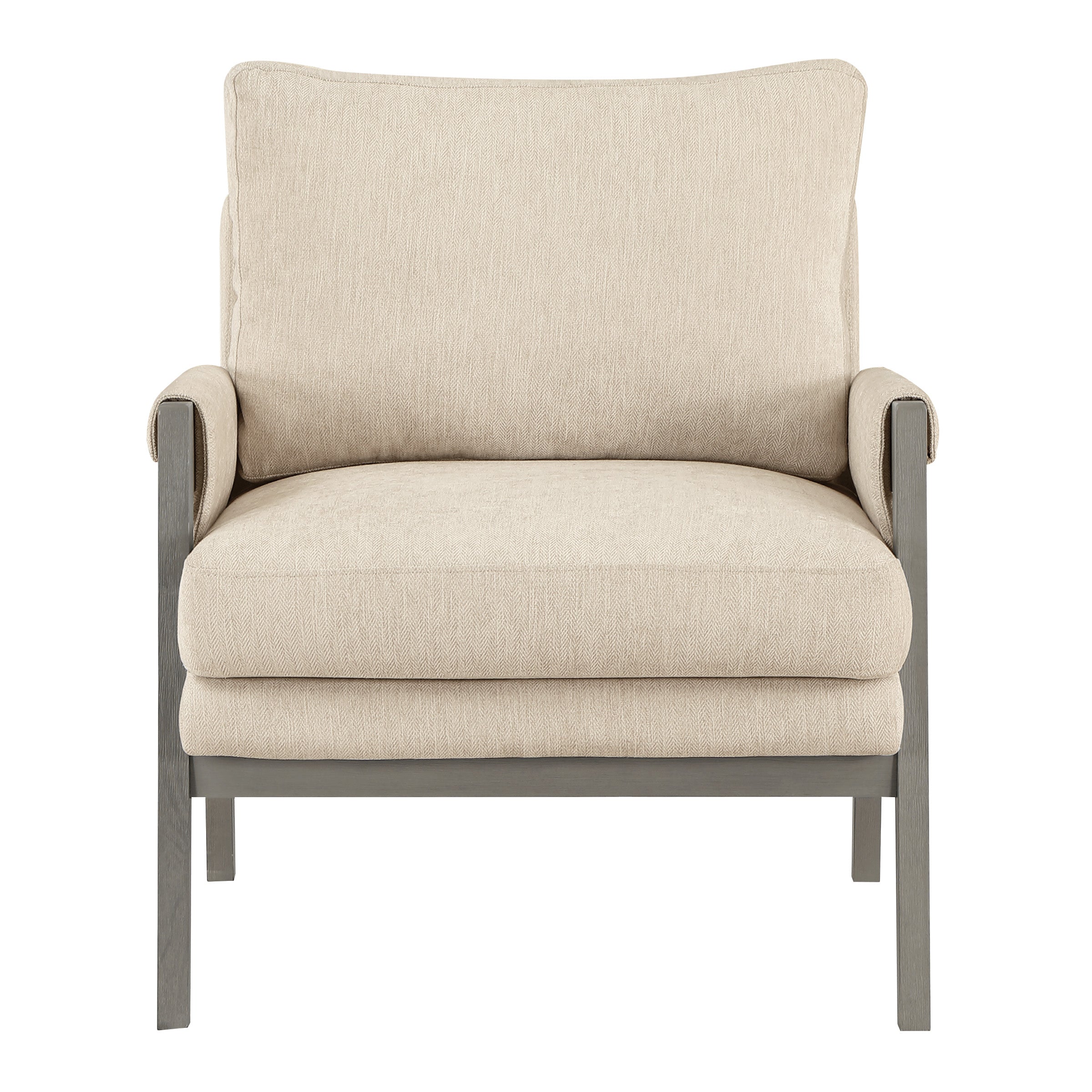Amari Wood Frame Armchair - Linen